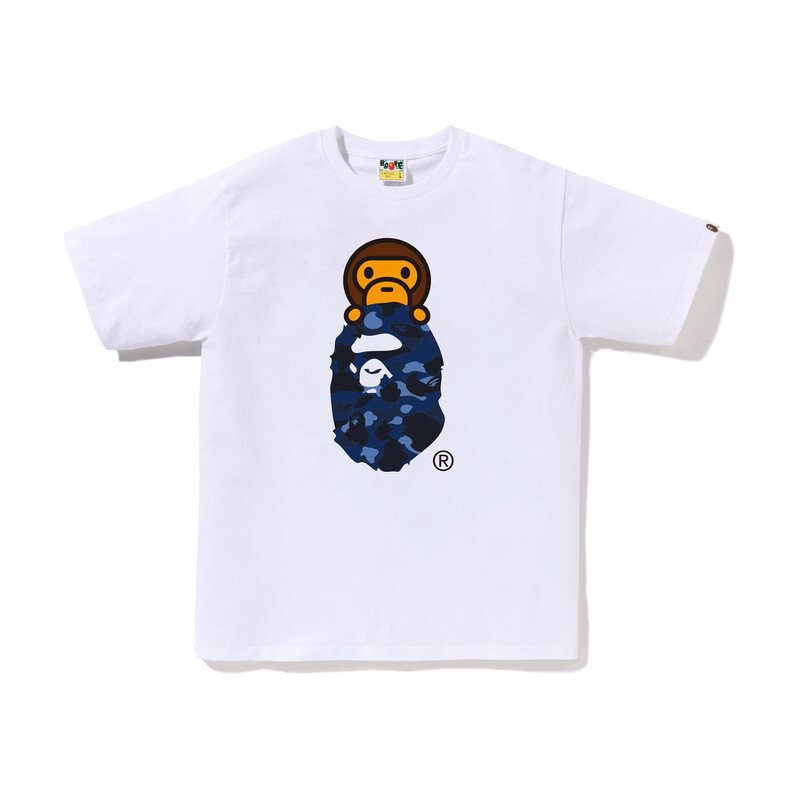 Bape T-shirt YL #1015 Black-Red/Black-Yellow/White-Blue/White-Purple