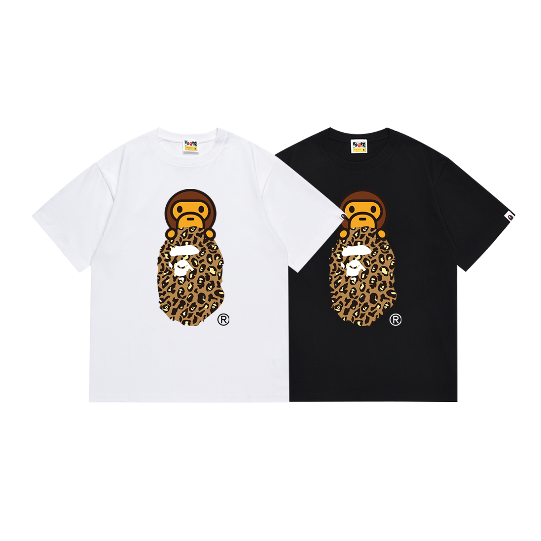 Bape T-shirt YL #167 Black Brown/Black Yellow/White Brown/White Yellow