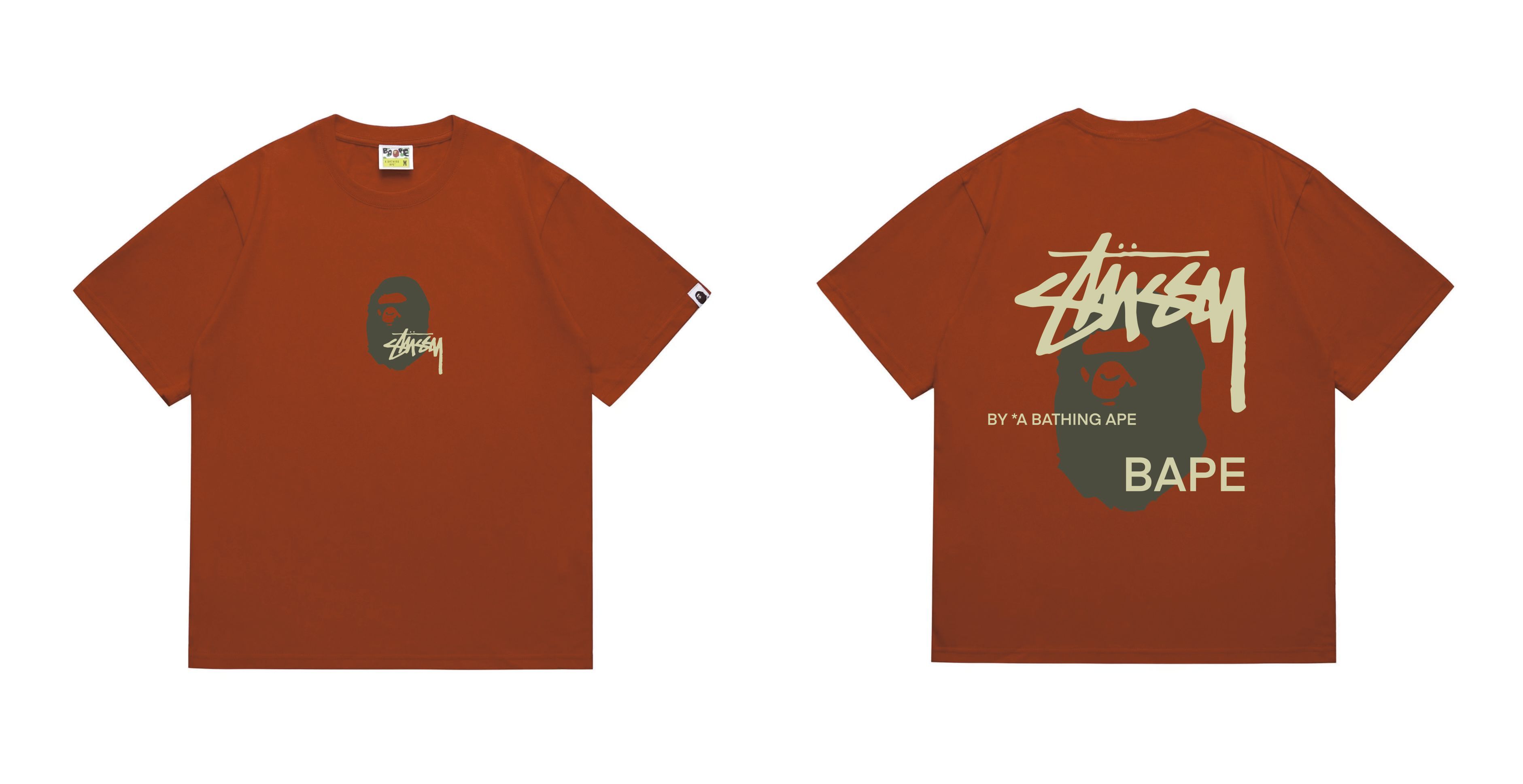 Bape T-shirt YL #210 Black/White/Red/Pink/Grey