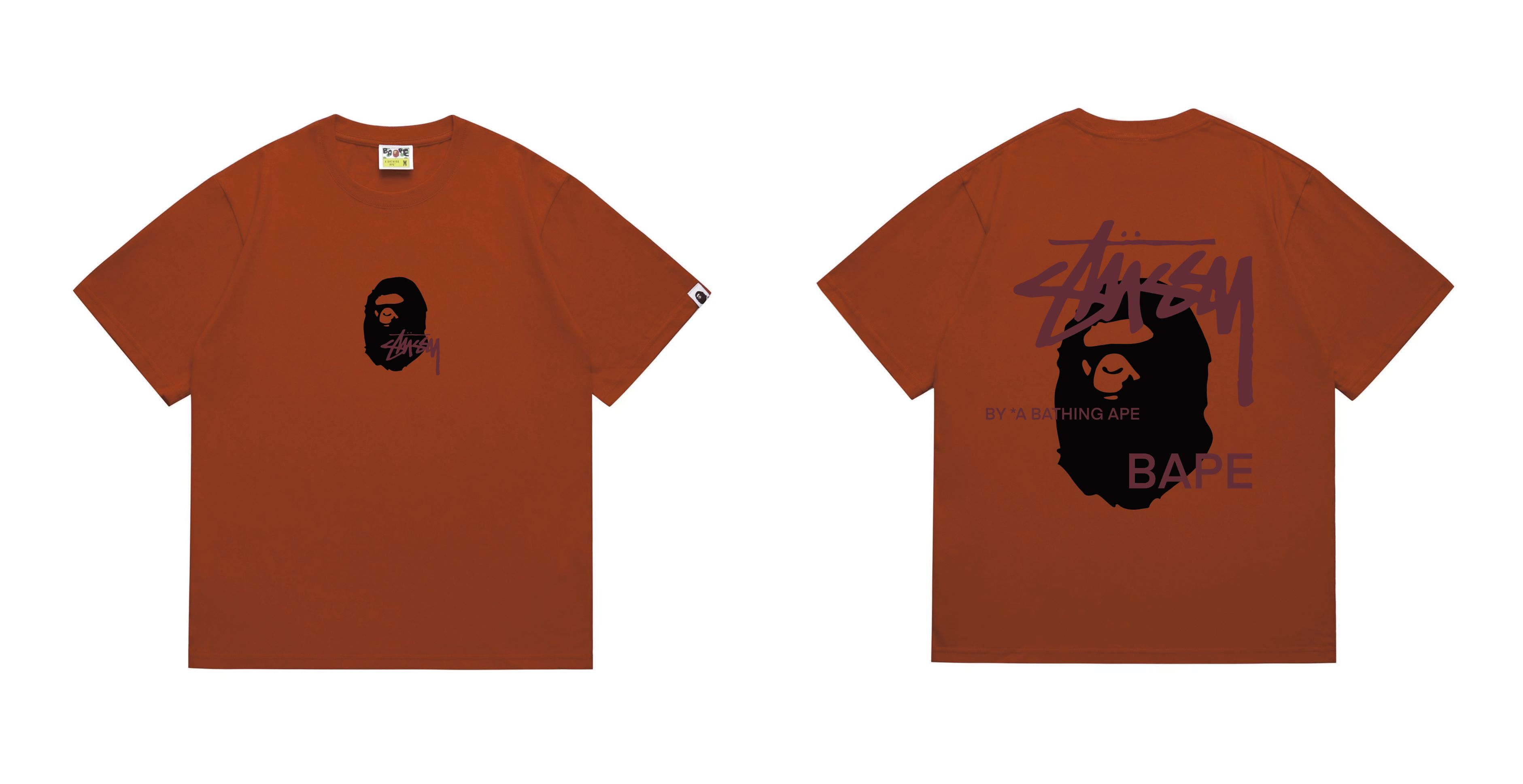 Bape T-shirt YL #210 Black/White/Red/Pink/Grey