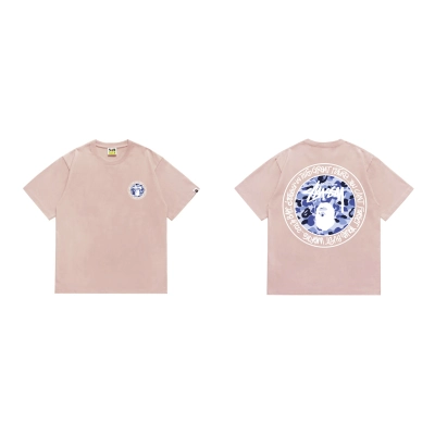 Bape T-shirt YL #218 Black/White/Red/Pink/Grey 01