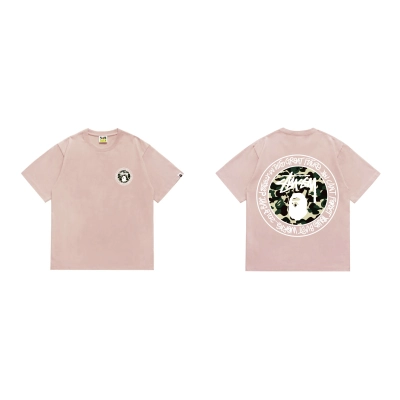 Bape T-shirt YL #219 Black/White/Red/Pink/Grey 01