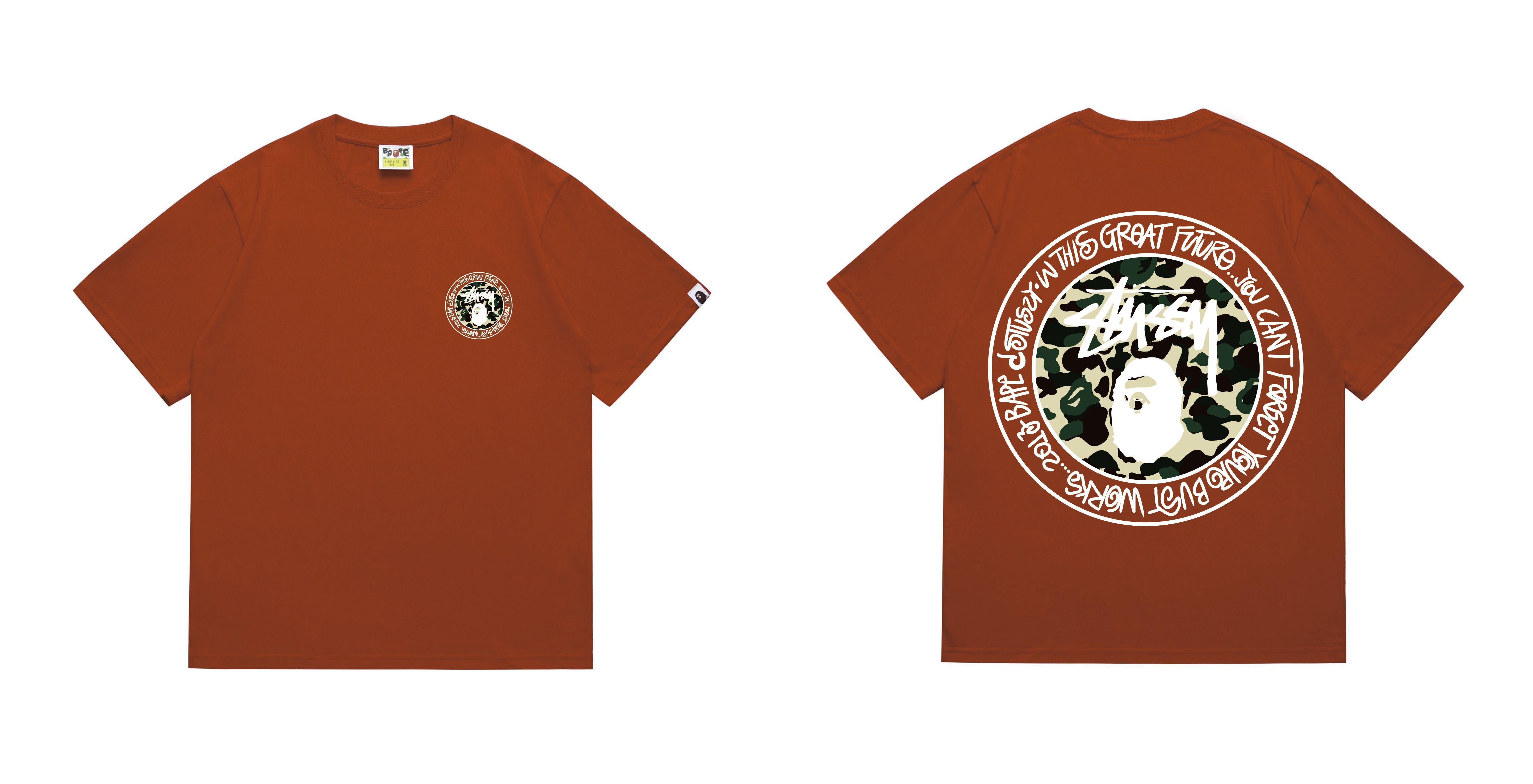 Bape T-shirt YL #219 Black/White/Red/Pink/Grey