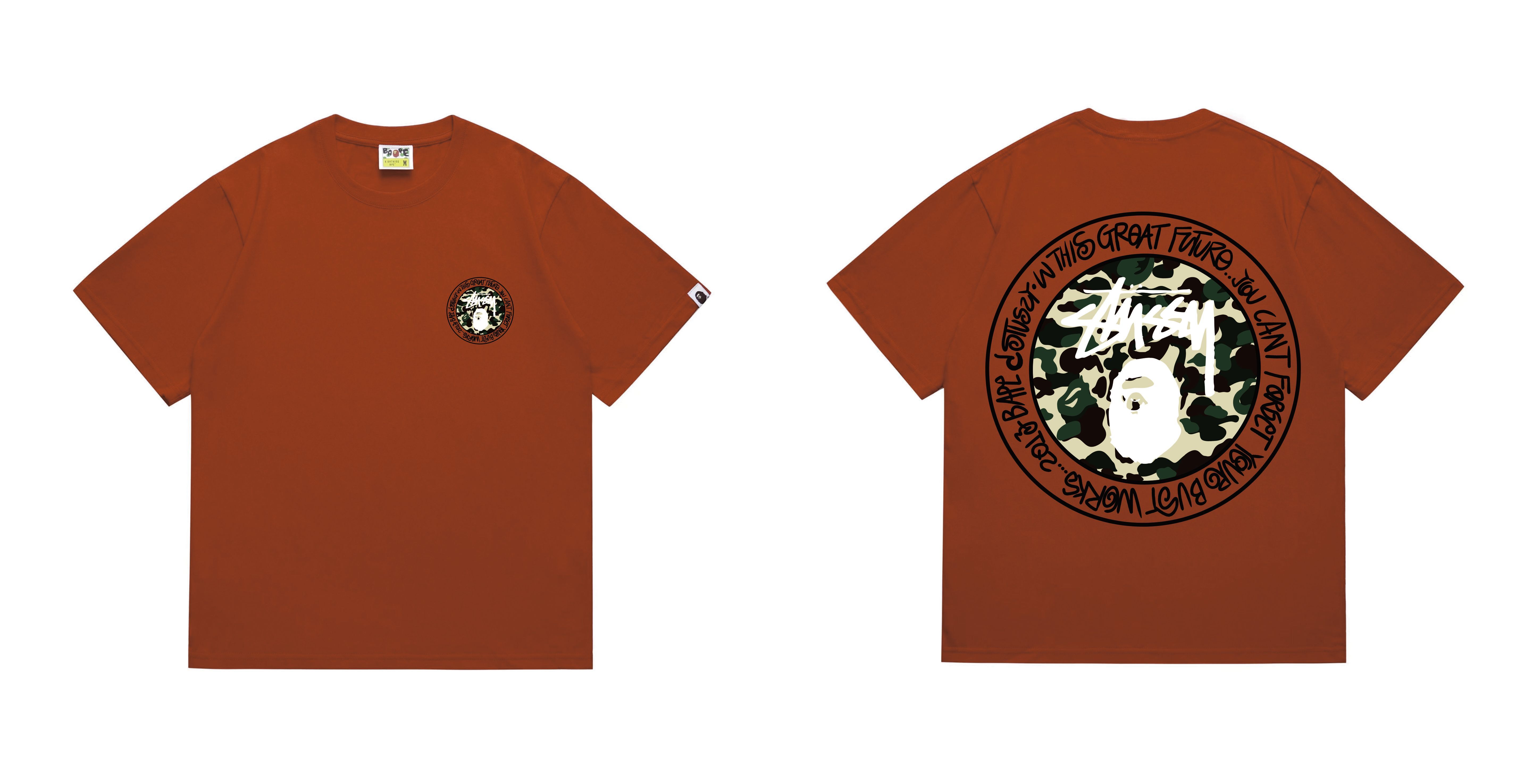 Bape T-shirt YL #219 Black/White/Red/Pink/Grey