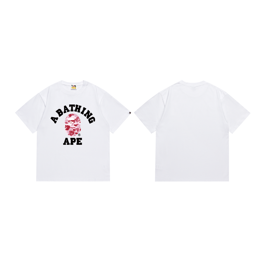 Bape T-shirt YL #266 Black Pink/Black Blue/Black Green/White Blue/White Pink/White Green