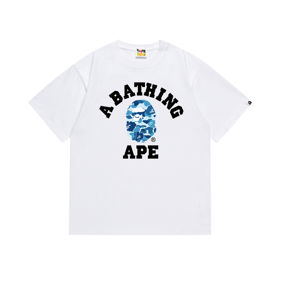 Bape T-shirt YL #266 Black Pink/Black Blue/Black Green/White Blue/White Pink/White Green