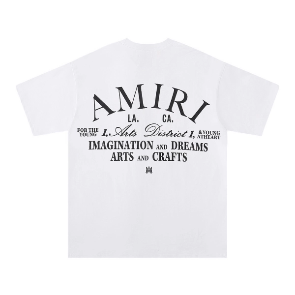 Amiri T-shirt 675 White + Purple Brand Jeans YL#PU163