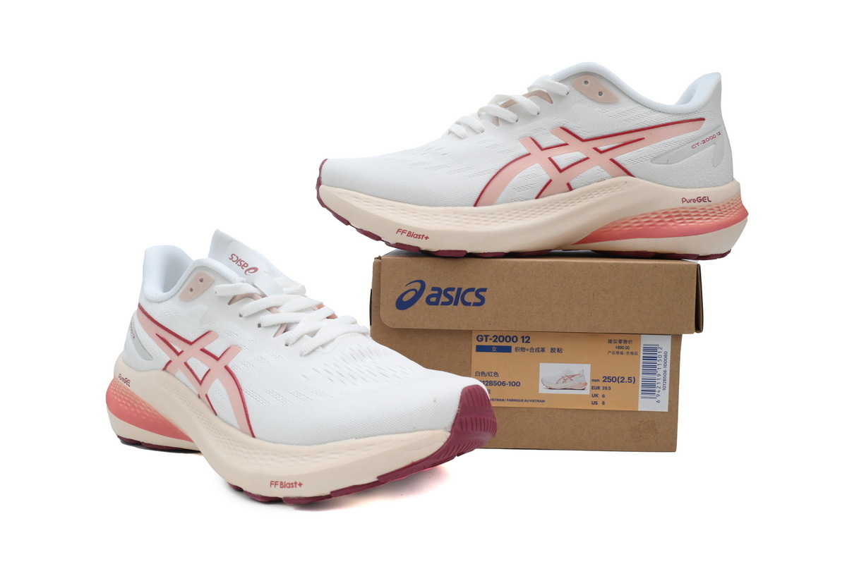Asics GT 2000 12 'White Light Garnet' 1012B506-100 