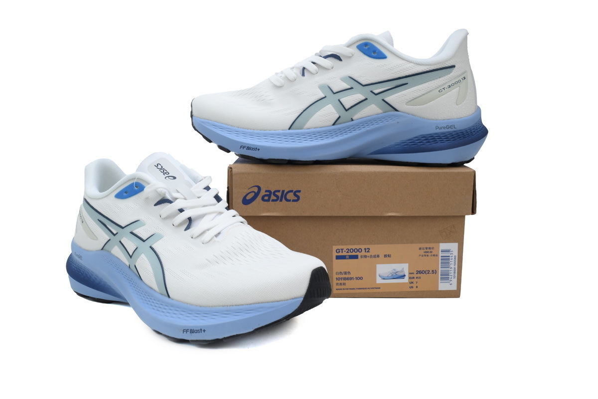 Asics GT 2000 12 White Storm Blue 1011B691-100