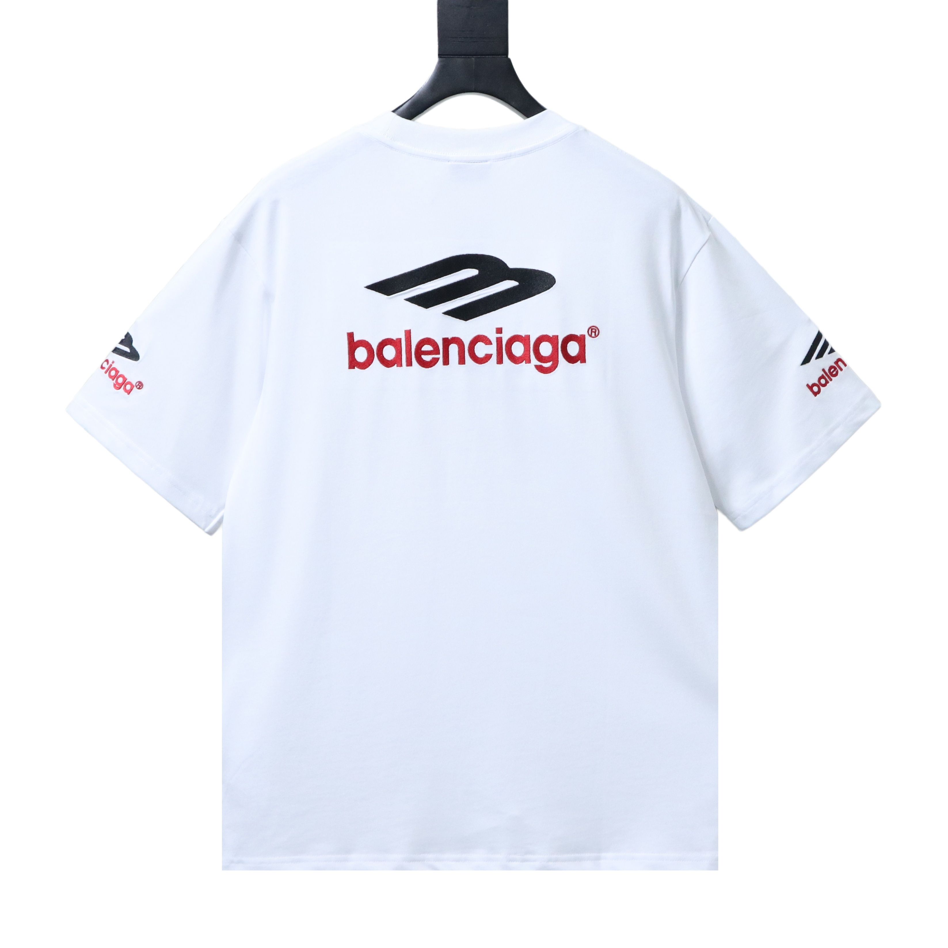 Balenciaga 23ss 3M Embroidered Letter T-Shirt YL White