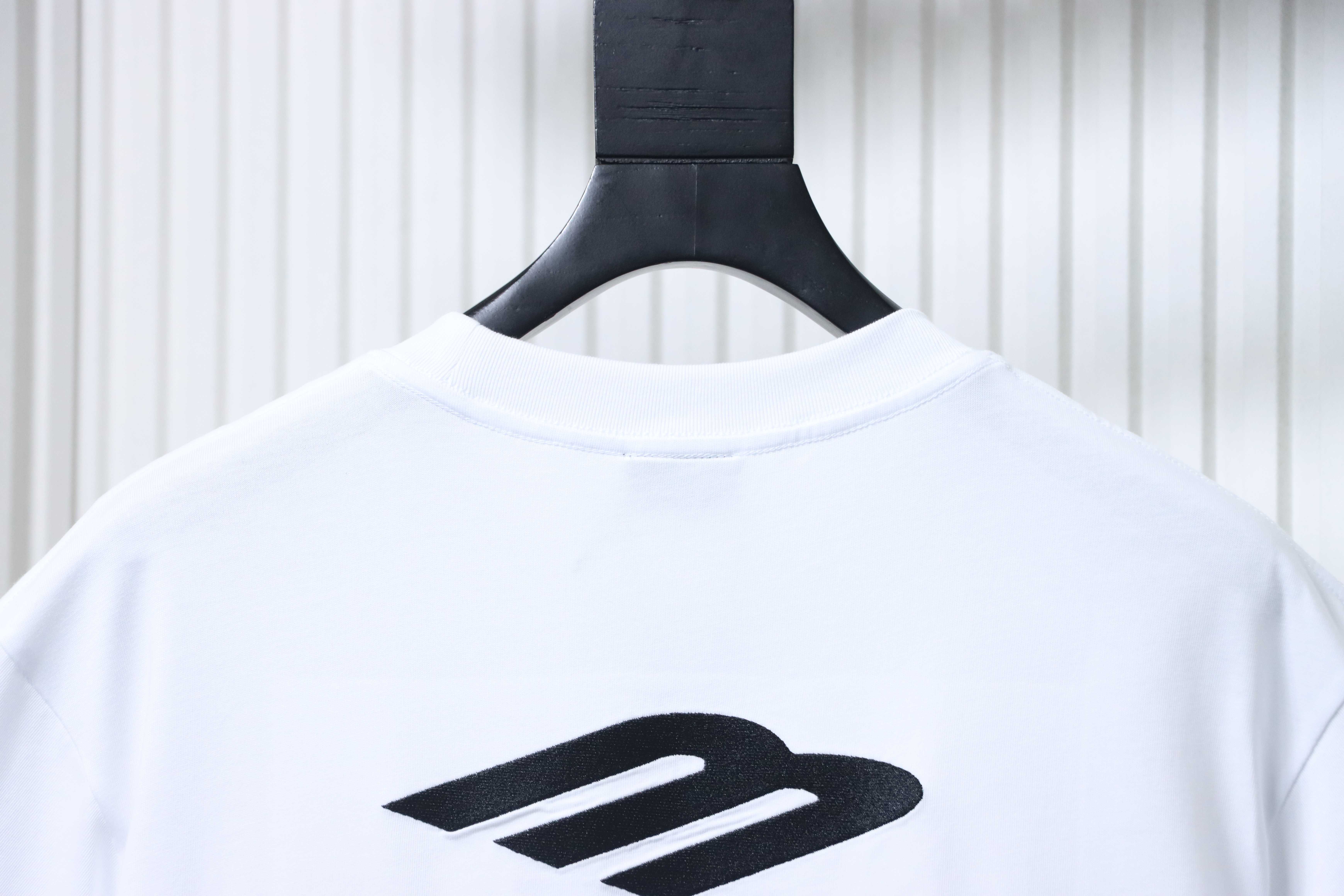 Balenciaga 23ss 3M Embroidered Letter T-Shirt YL White