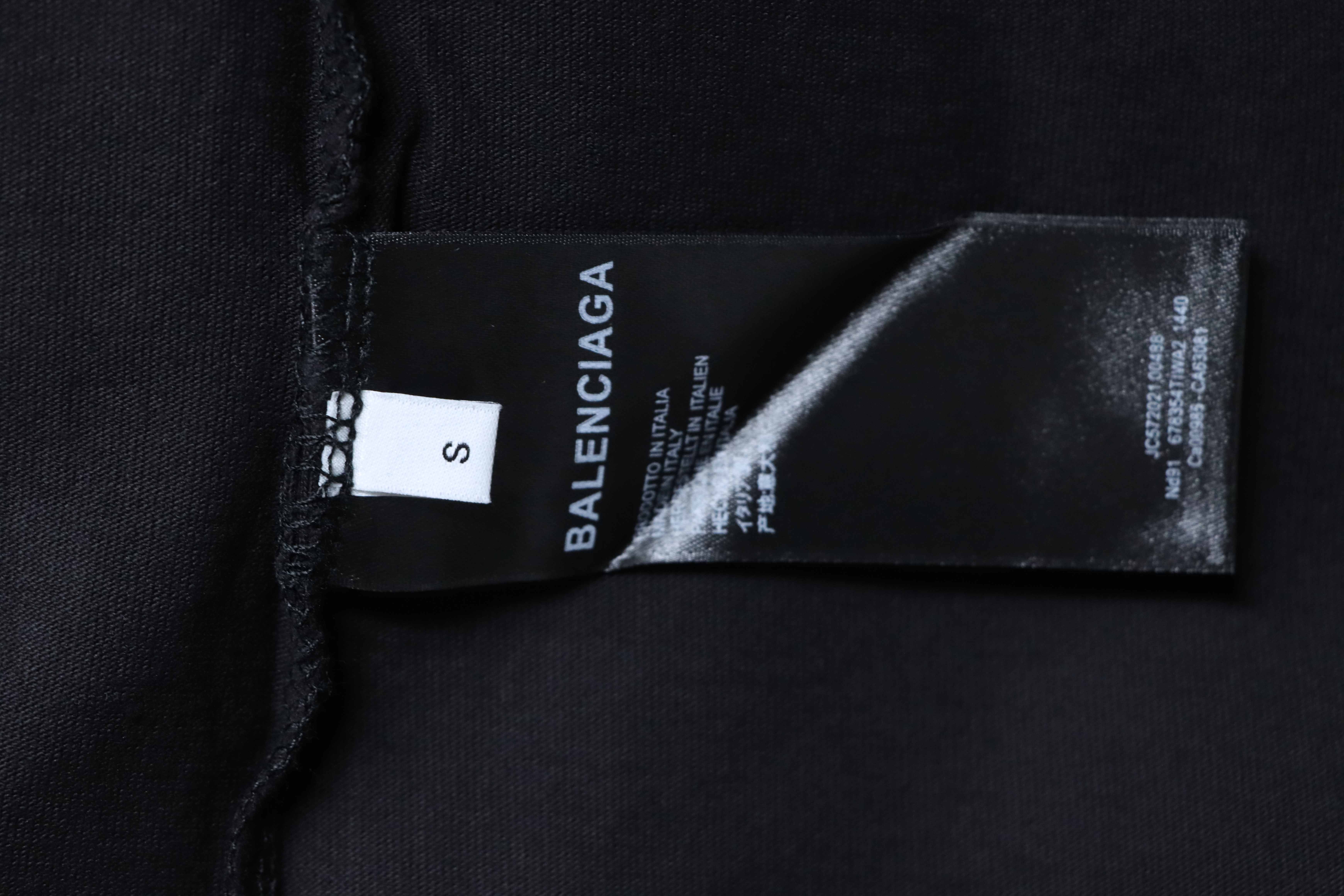 Balenciaga 25ss Pigelle Night View Limited Hole T-Shirt YL Black