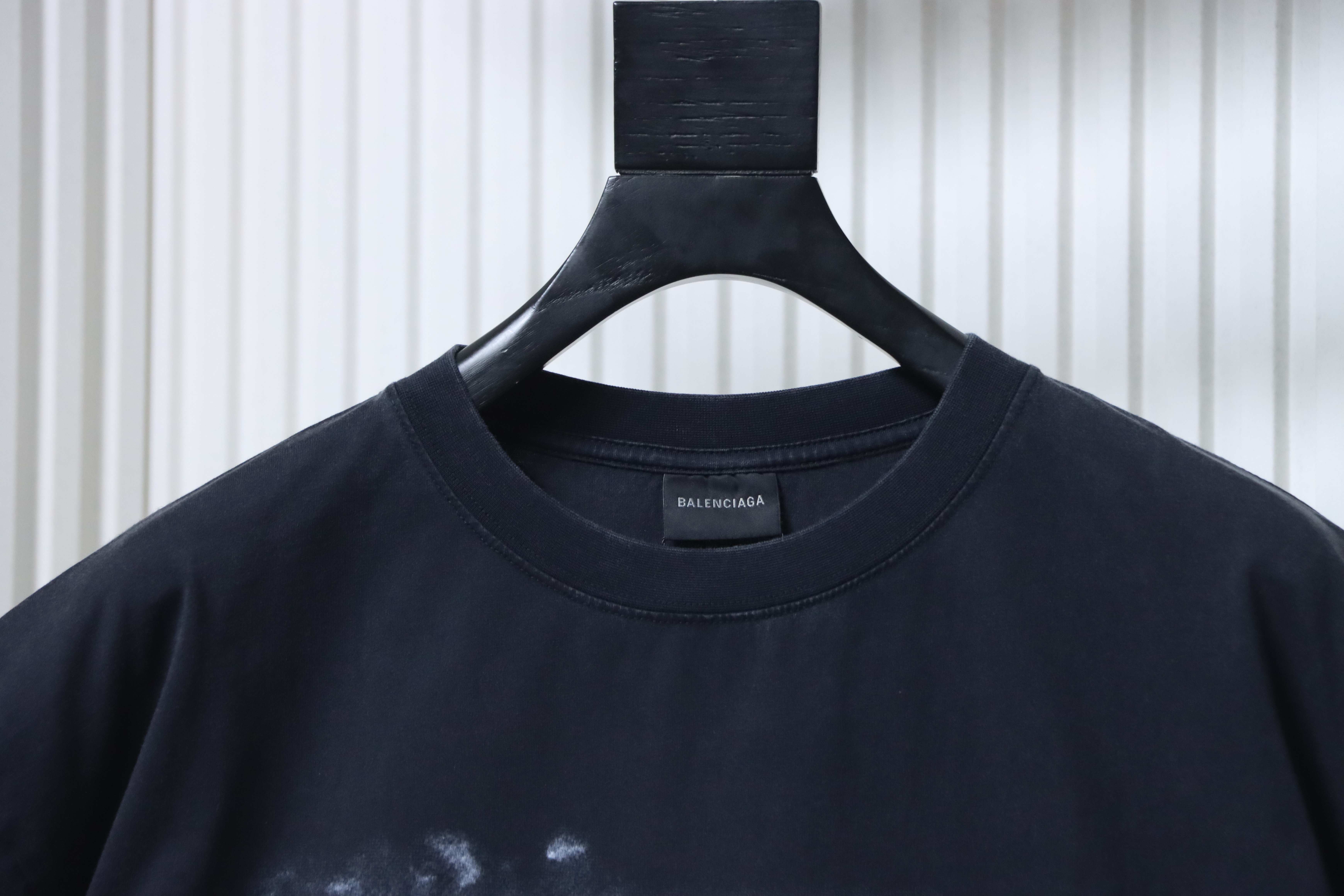Balenciaga 26SS Smoke Ring T-shirt YL Black
