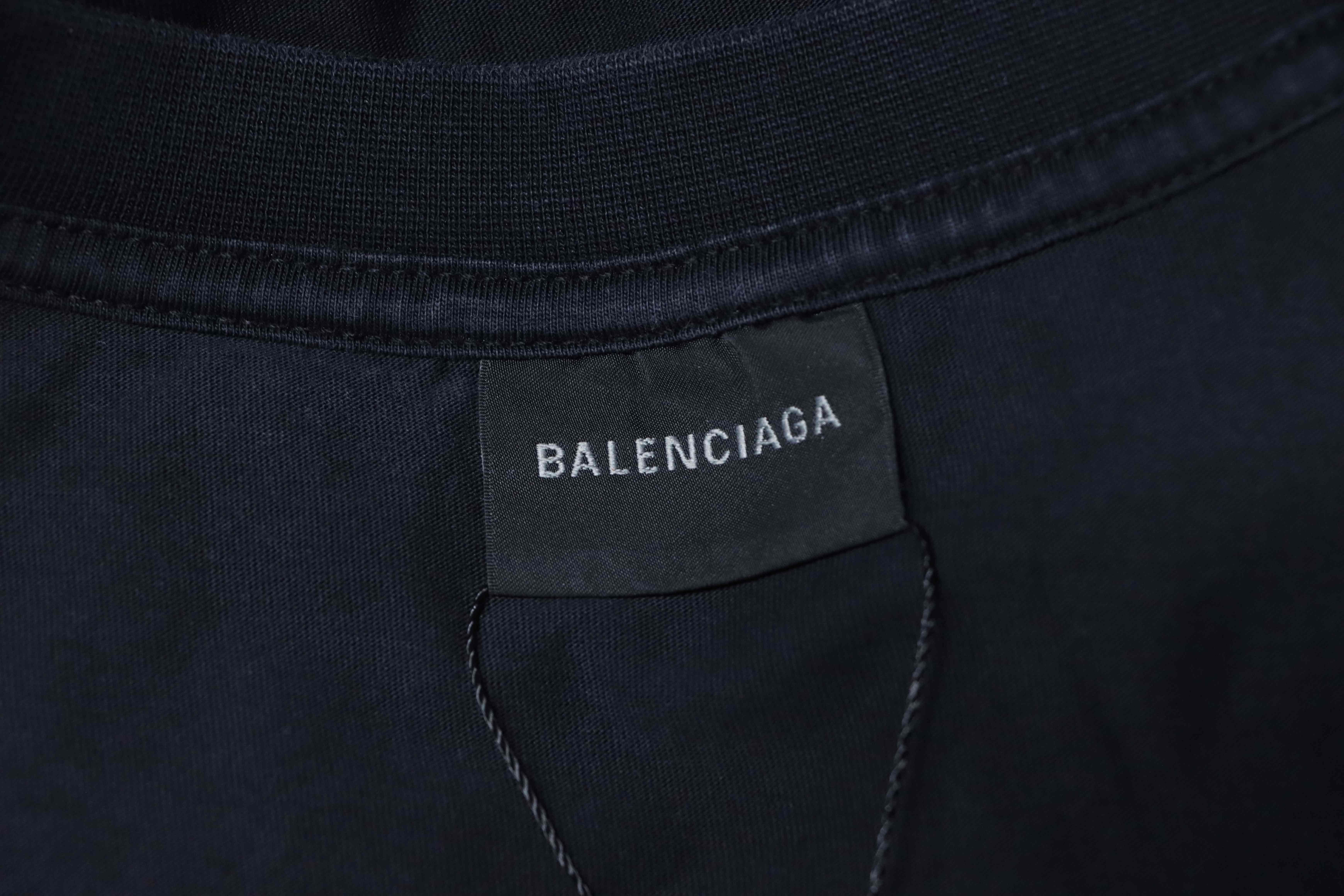 Balenciaga 26SS Smoke Ring T-shirt YL Black