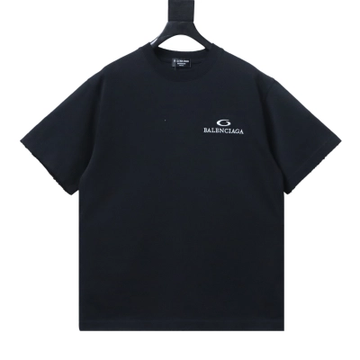 Balenciaga 26SS Wheat Embroidery T-Shirt YL Black 02
