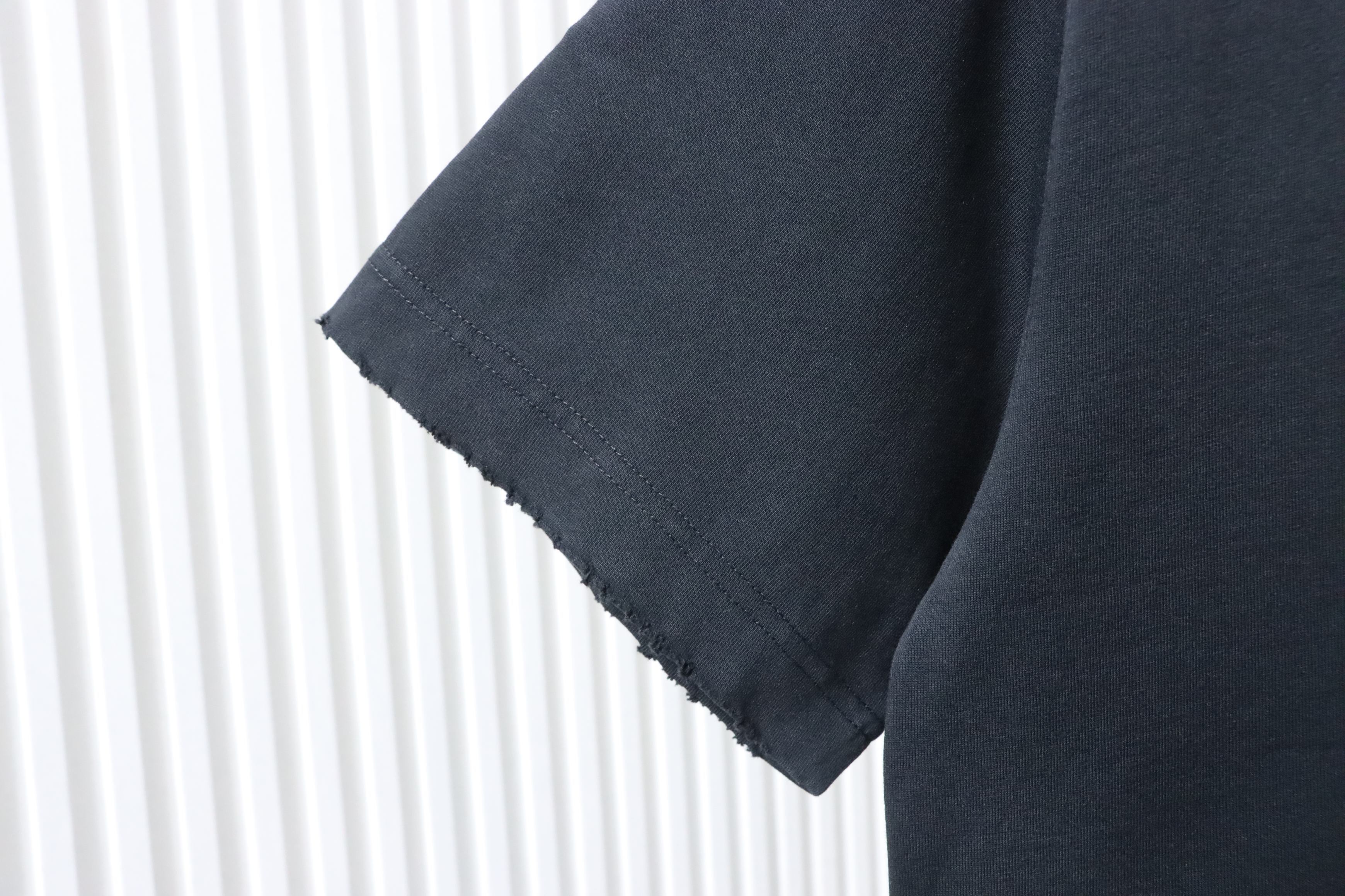 Balenciaga 26SS Wheat Embroidery T-Shirt YL Black