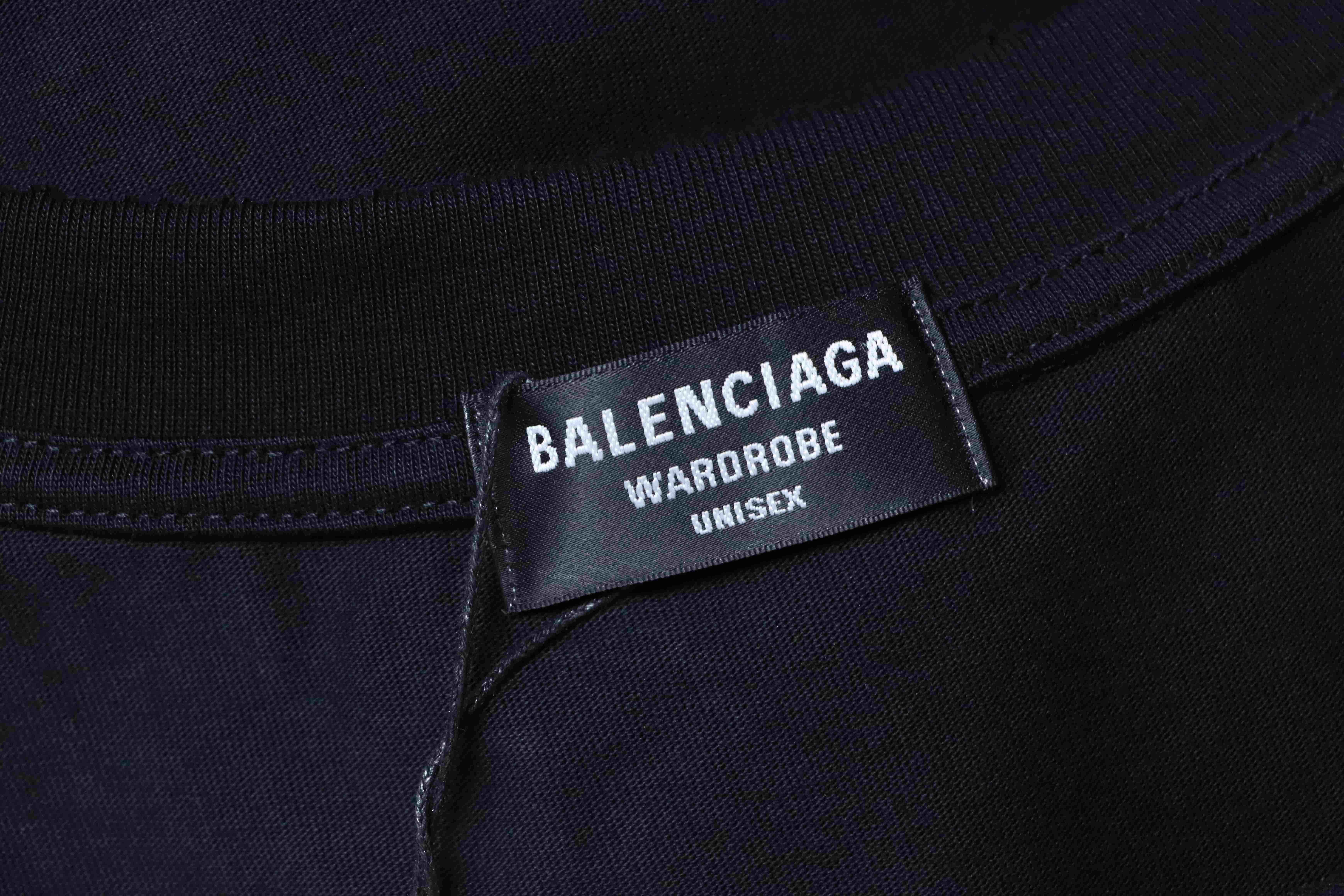 Balenciaga 26SS Wheat Embroidery T-Shirt YL Black