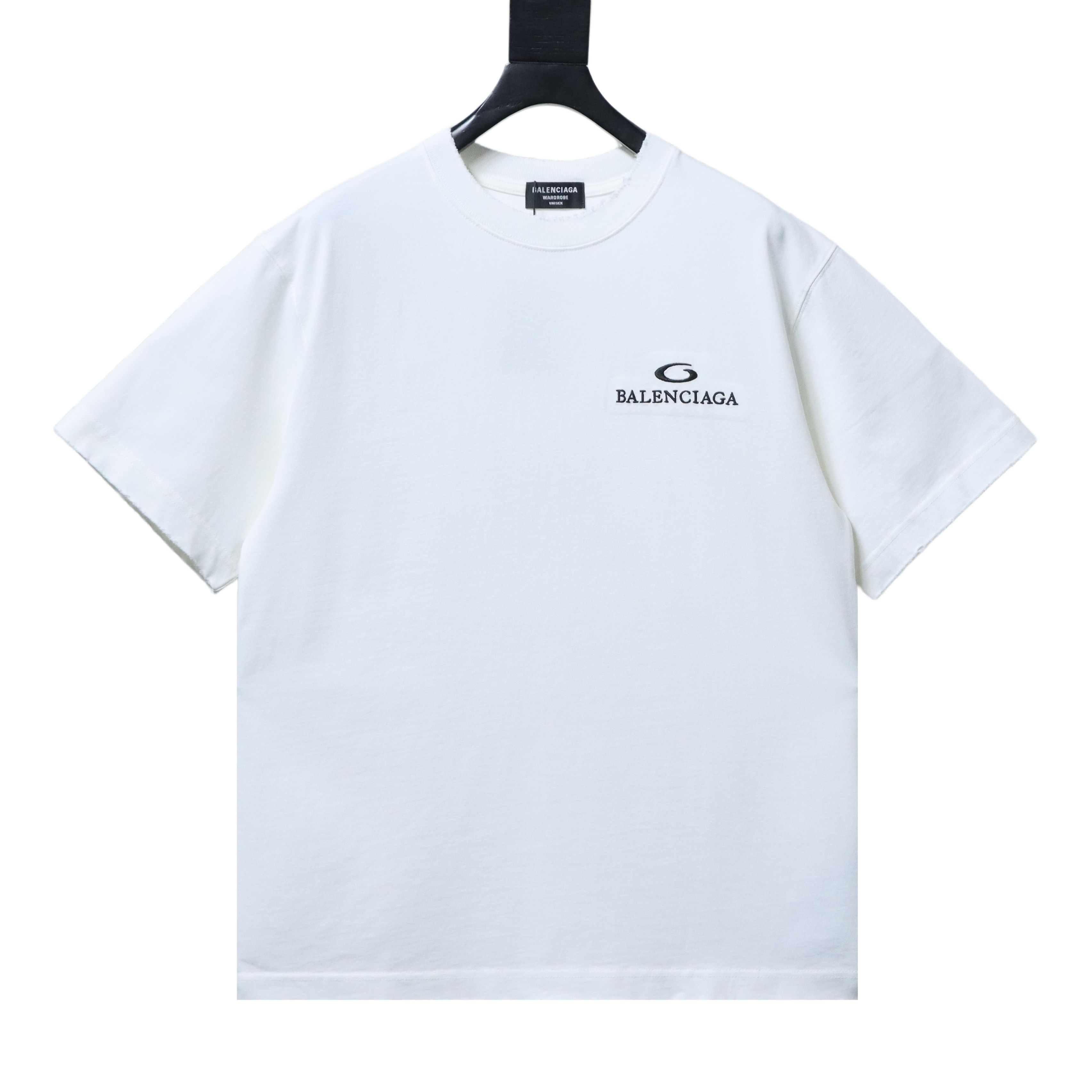 Balenciaga 26SS Wheat Embroidery T-Shirt YL White