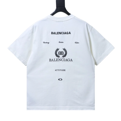Balenciaga 26SS Wheat Embroidery T-Shirt YL White 01
