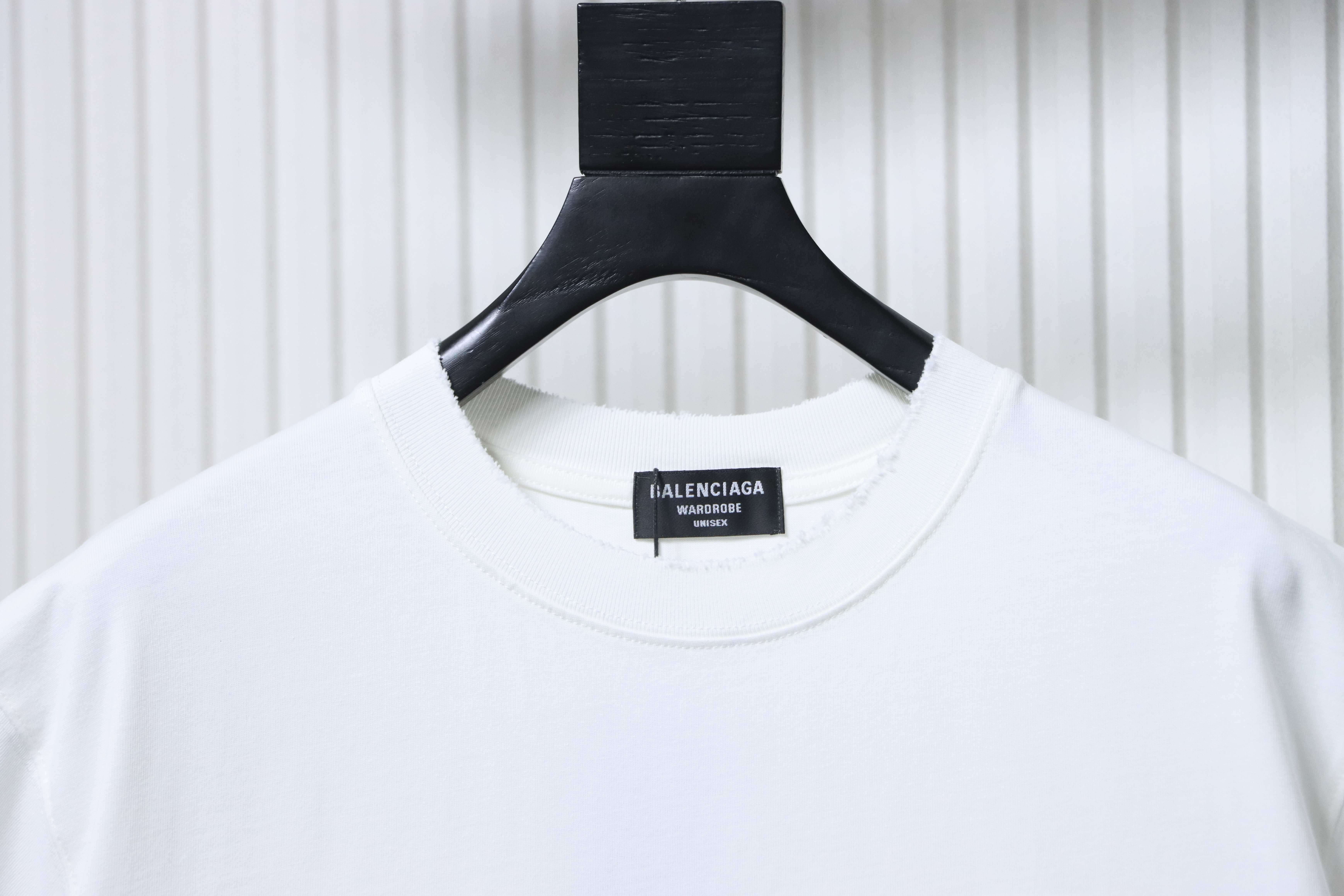 Balenciaga 26SS Wheat Embroidery T-Shirt YL White