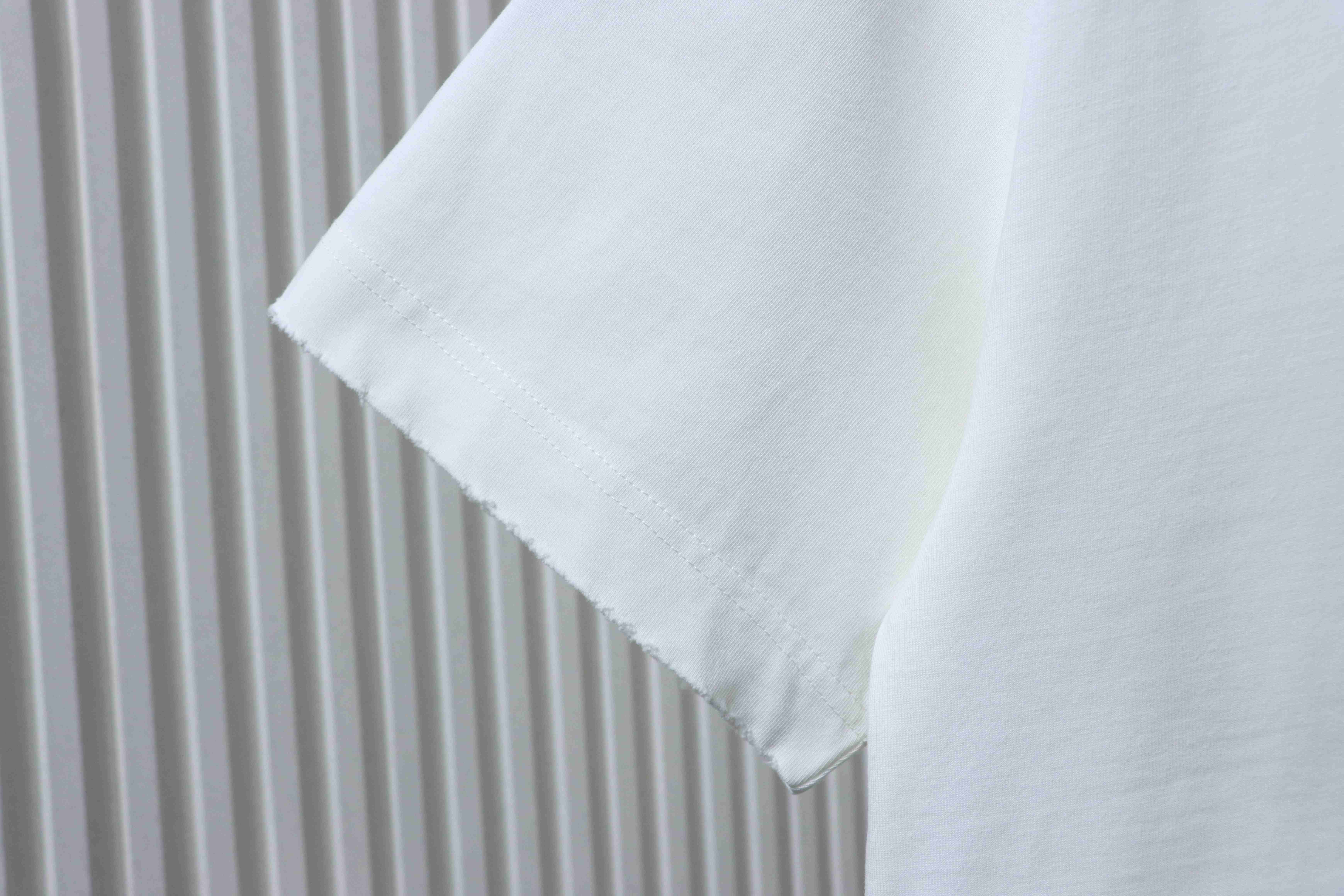 Balenciaga 26SS Wheat Embroidery T-Shirt YL White