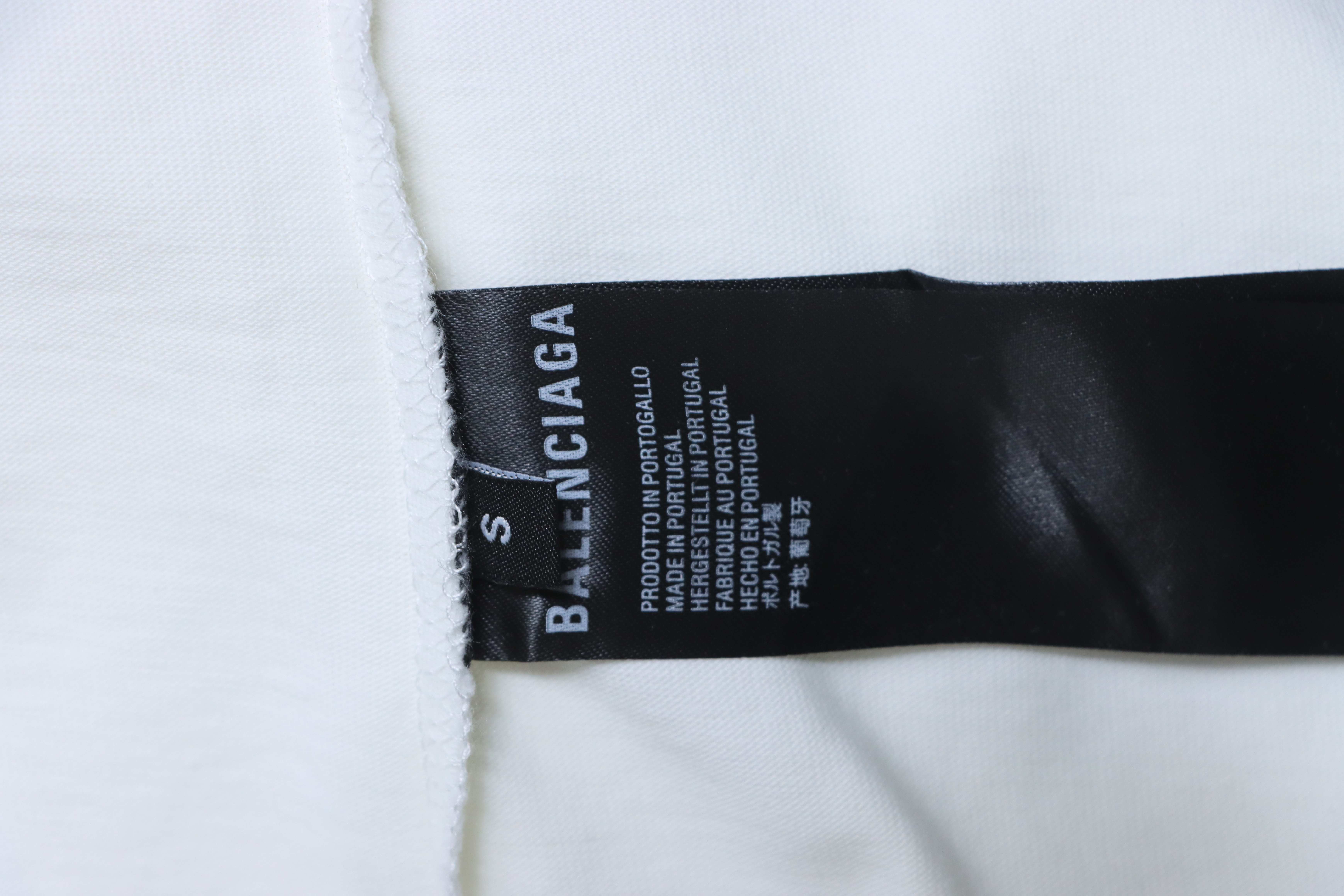 Balenciaga 26SS Wheat Embroidery T-Shirt YL White