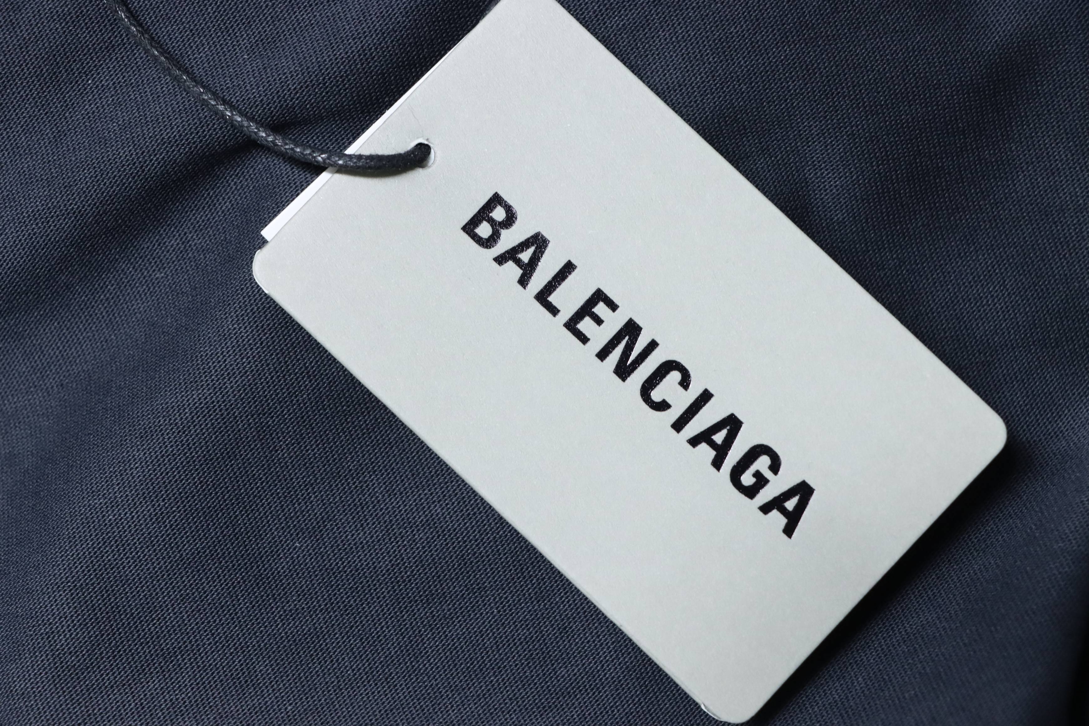 Balenciaga Earth Print Ripped T-Shirt YL Black/Grey