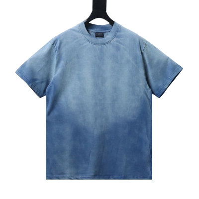 Balenciaga Heavy Wash Distressed T-Shirt YL Blue 01