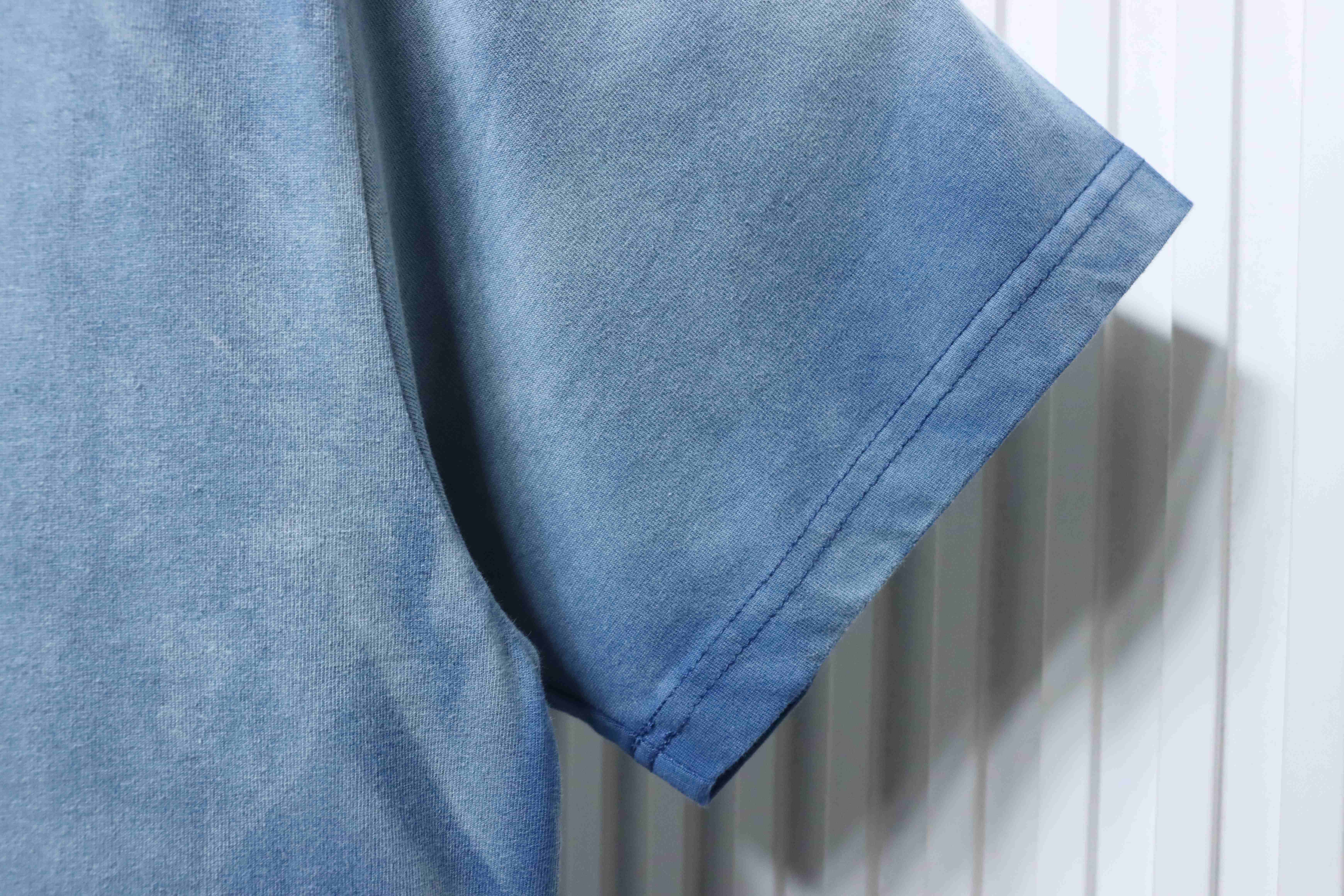 Balenciaga Heavy Wash Distressed T-Shirt YL Blue