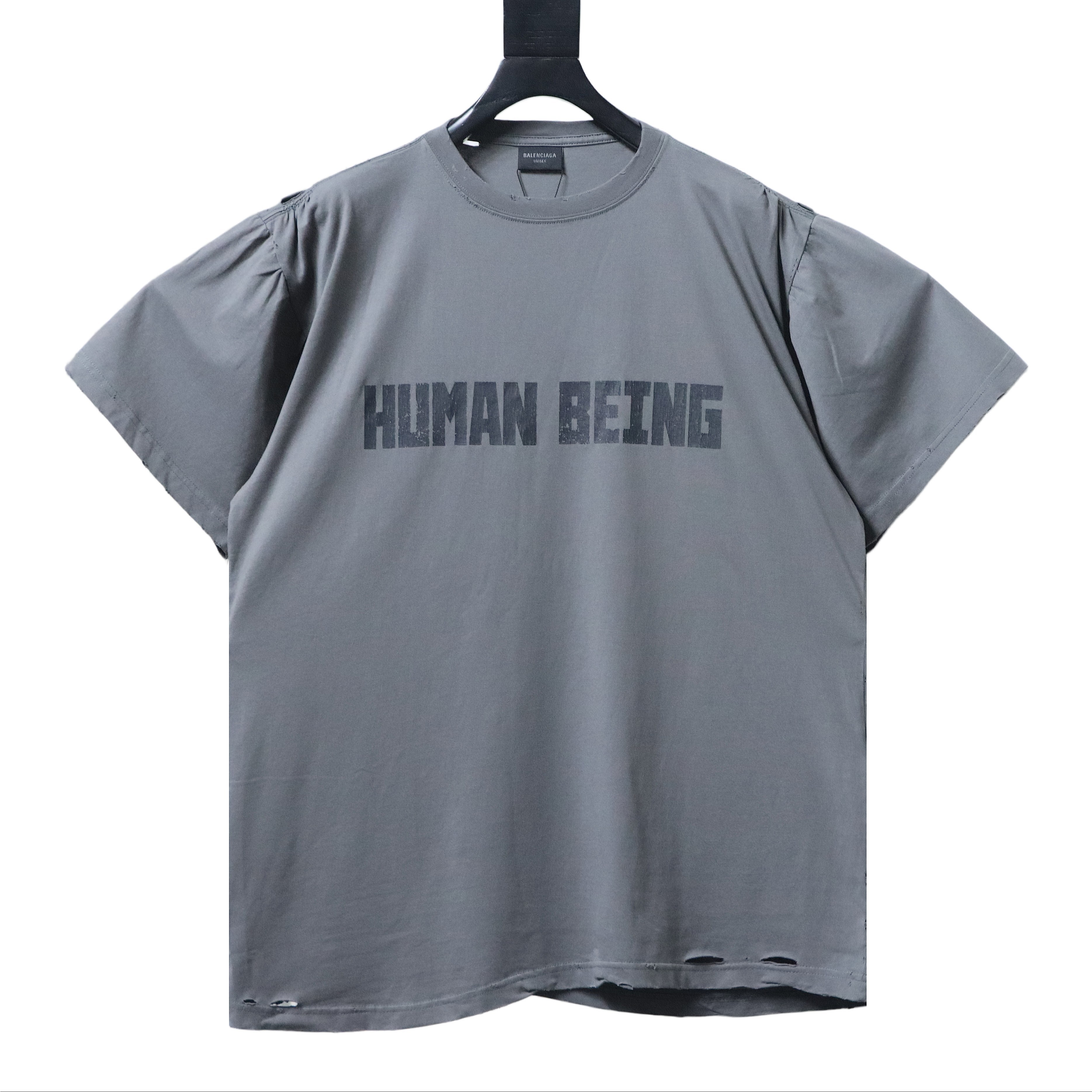 Balenciaga Human Being T-shirt YL Grey