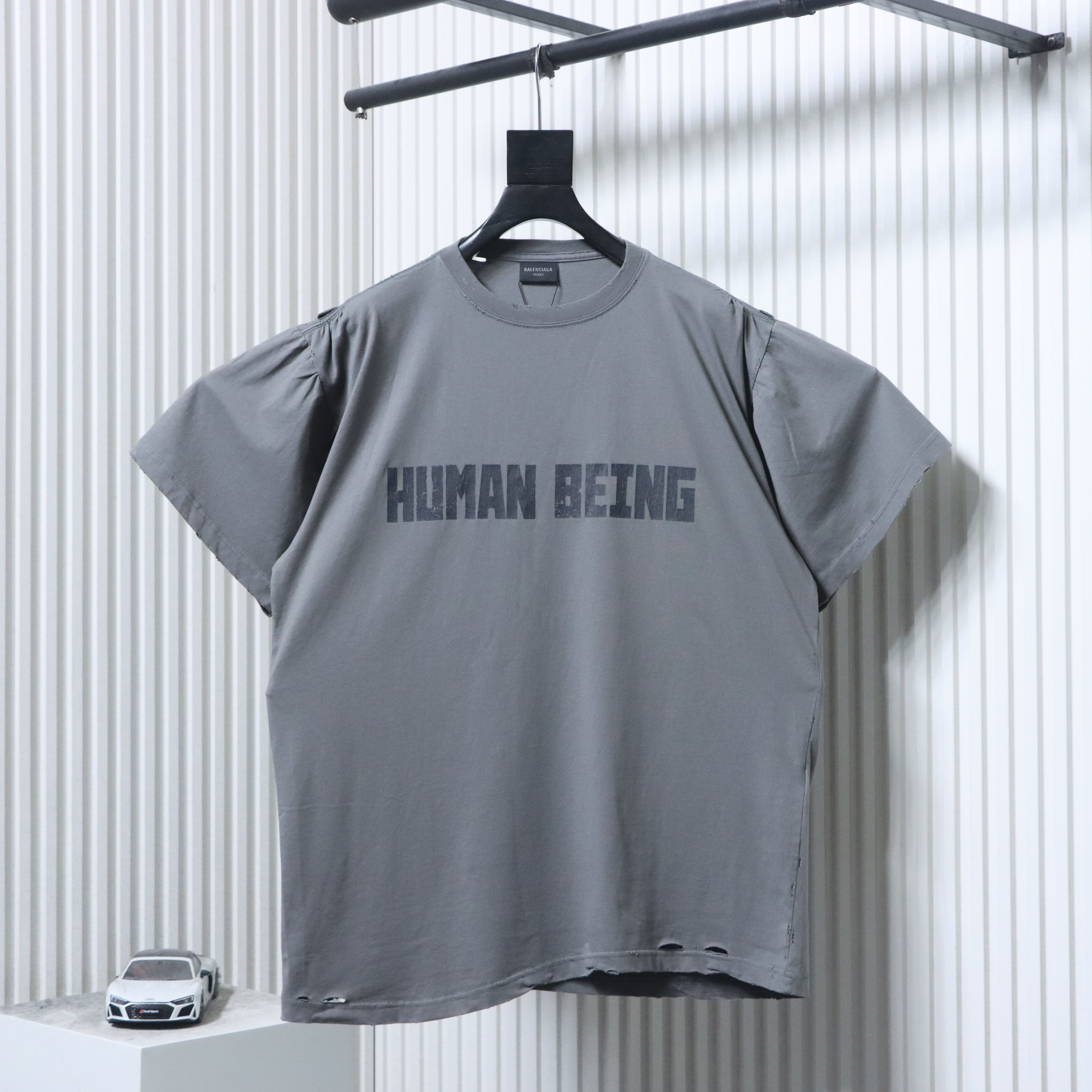 Balenciaga Human Being T-shirt YL Grey