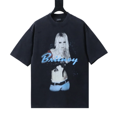 Balenciaga Music Series Britney T-Shirt YL Black/Grey 02