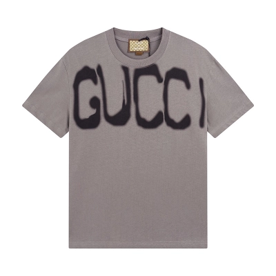 Gucci T-shirt YL#523A Brown + Purple Brand Denim Shorts YL#PU520 02