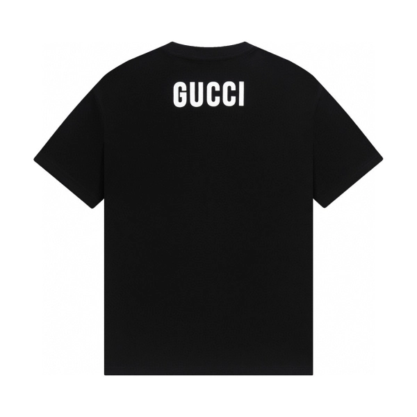 Gucci T-shirt YL#873 Black + Purple Brand Denim Shorts YL#PU518