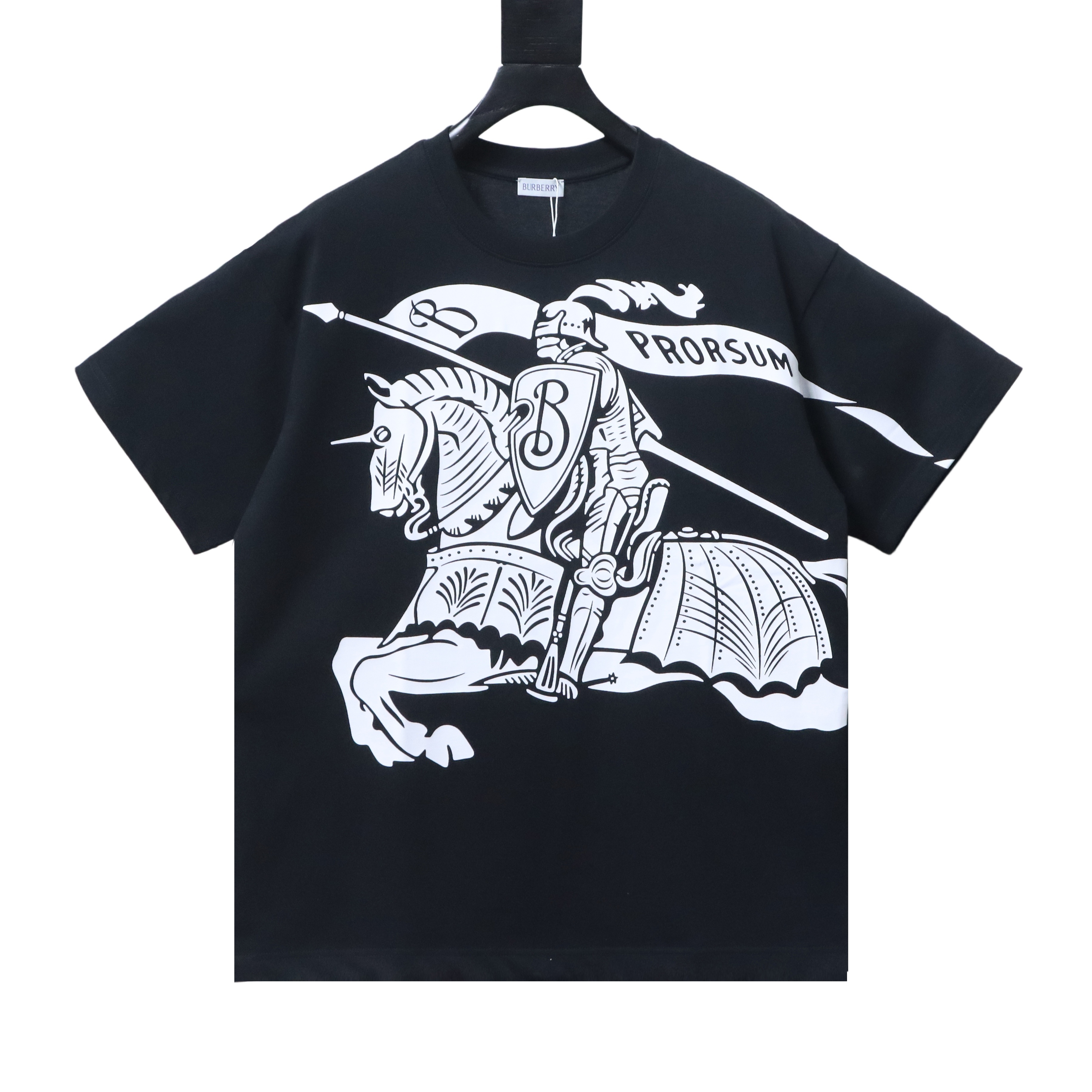 Burberry 26ss Equestrian Print T-shirt YL Black/White