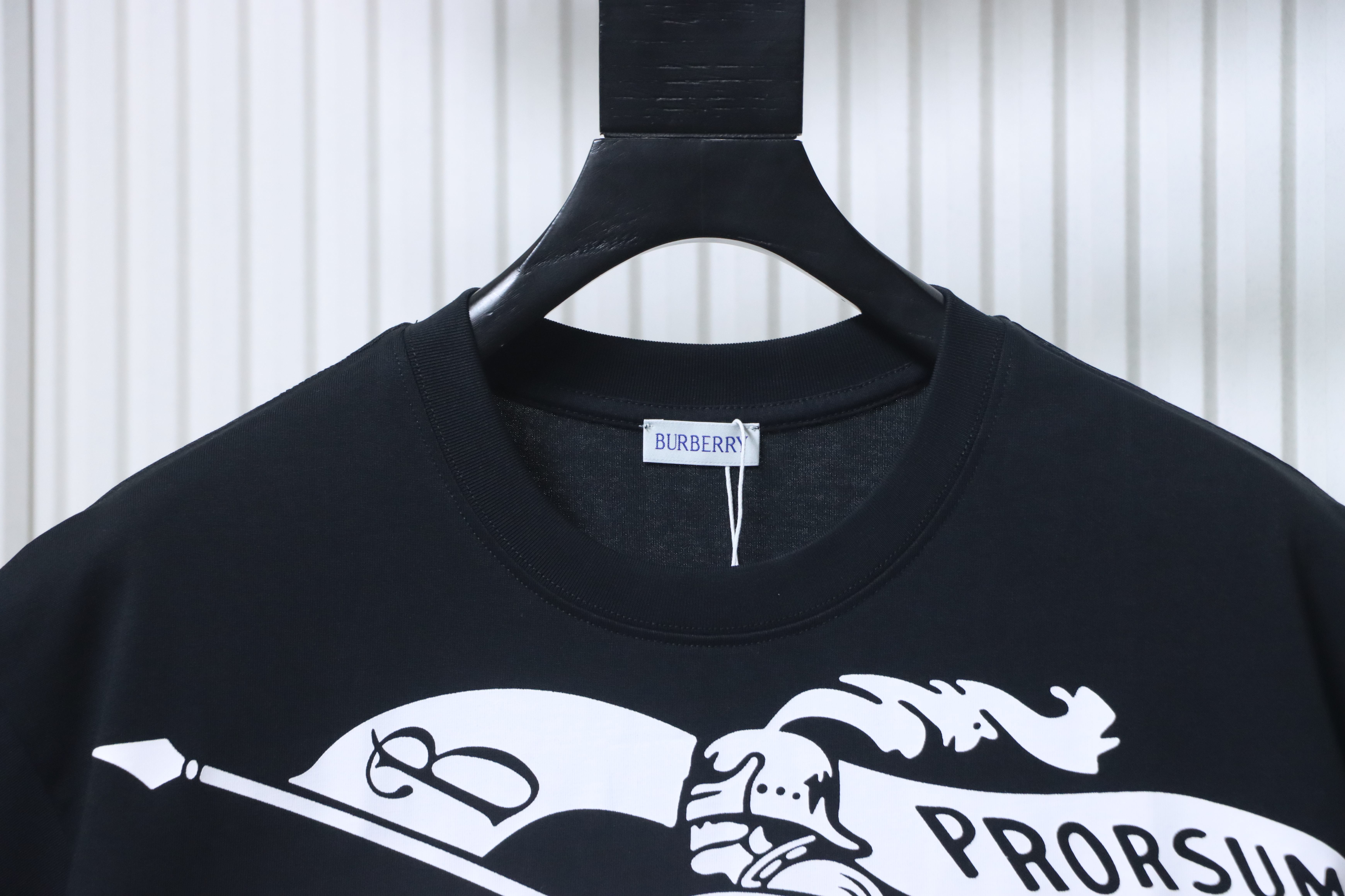 Burberry 26ss Equestrian Print T-shirt YL Black/White