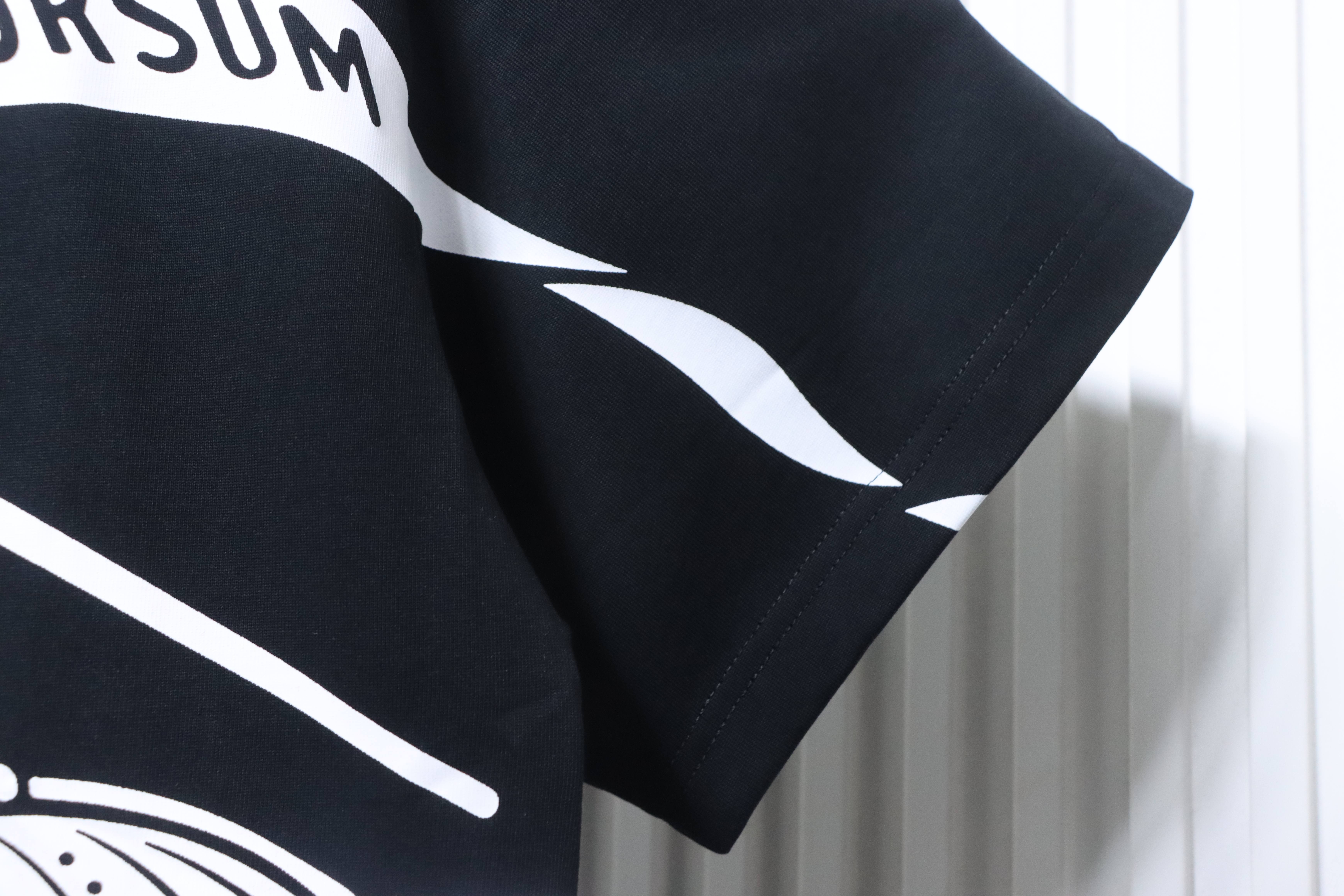 Burberry 26ss Equestrian Print T-shirt YL Black/White