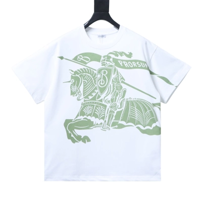 Burberry 26ss Equestrian Print T-shirt YL Black/White 02