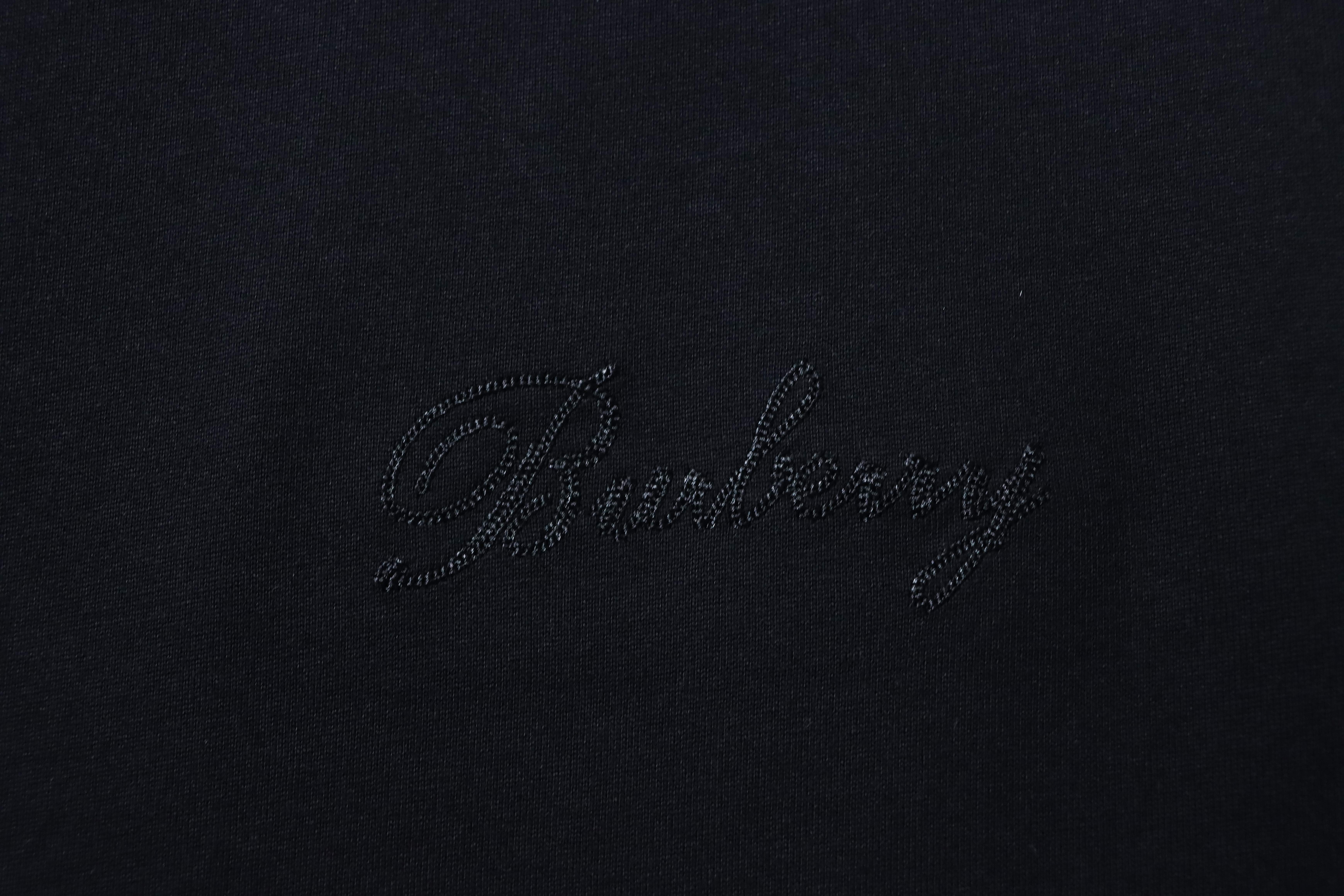 Burberry Back Check Tape T-Shirt YL Black/White