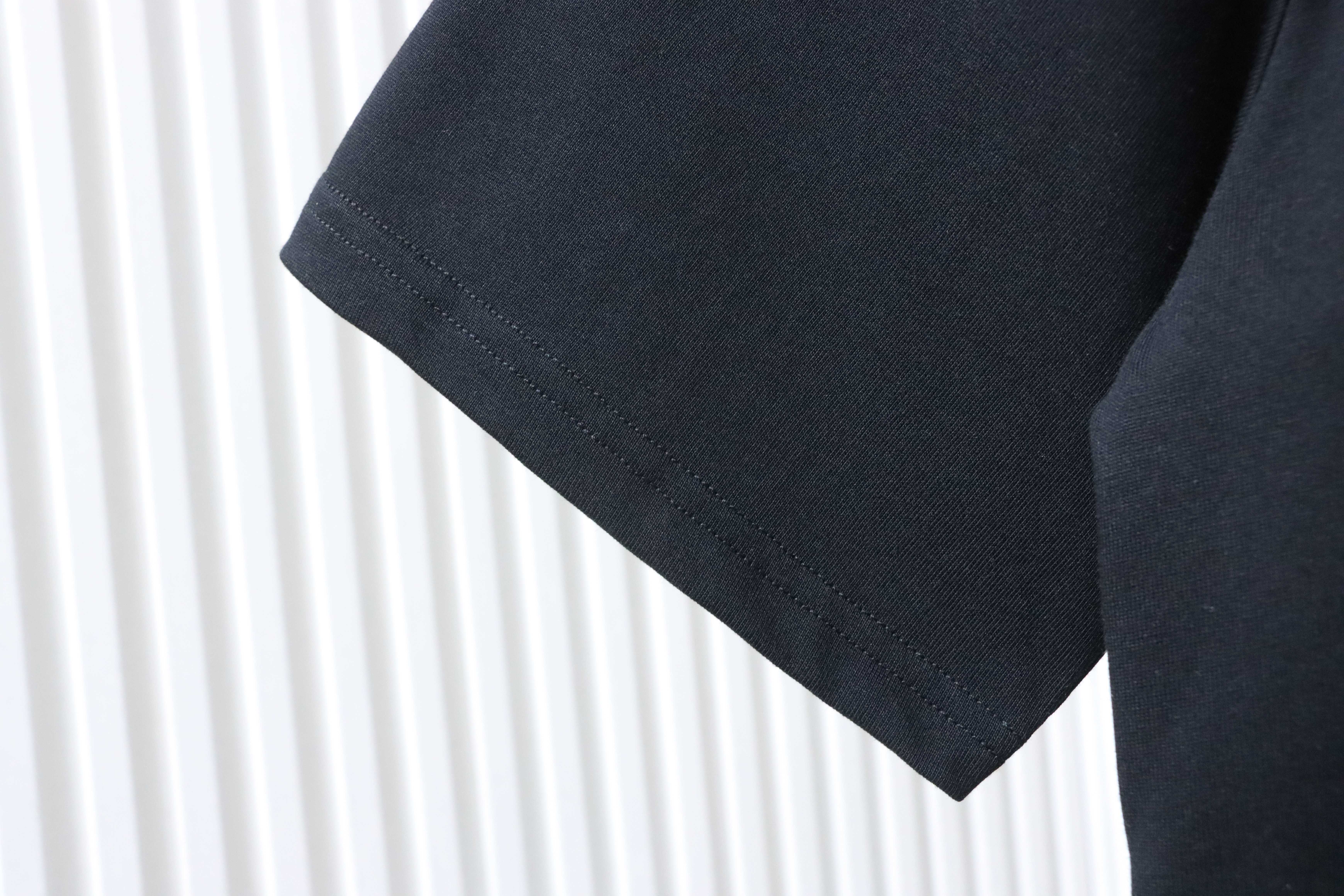 Burberry Back Check Tape T-Shirt YL Black/White