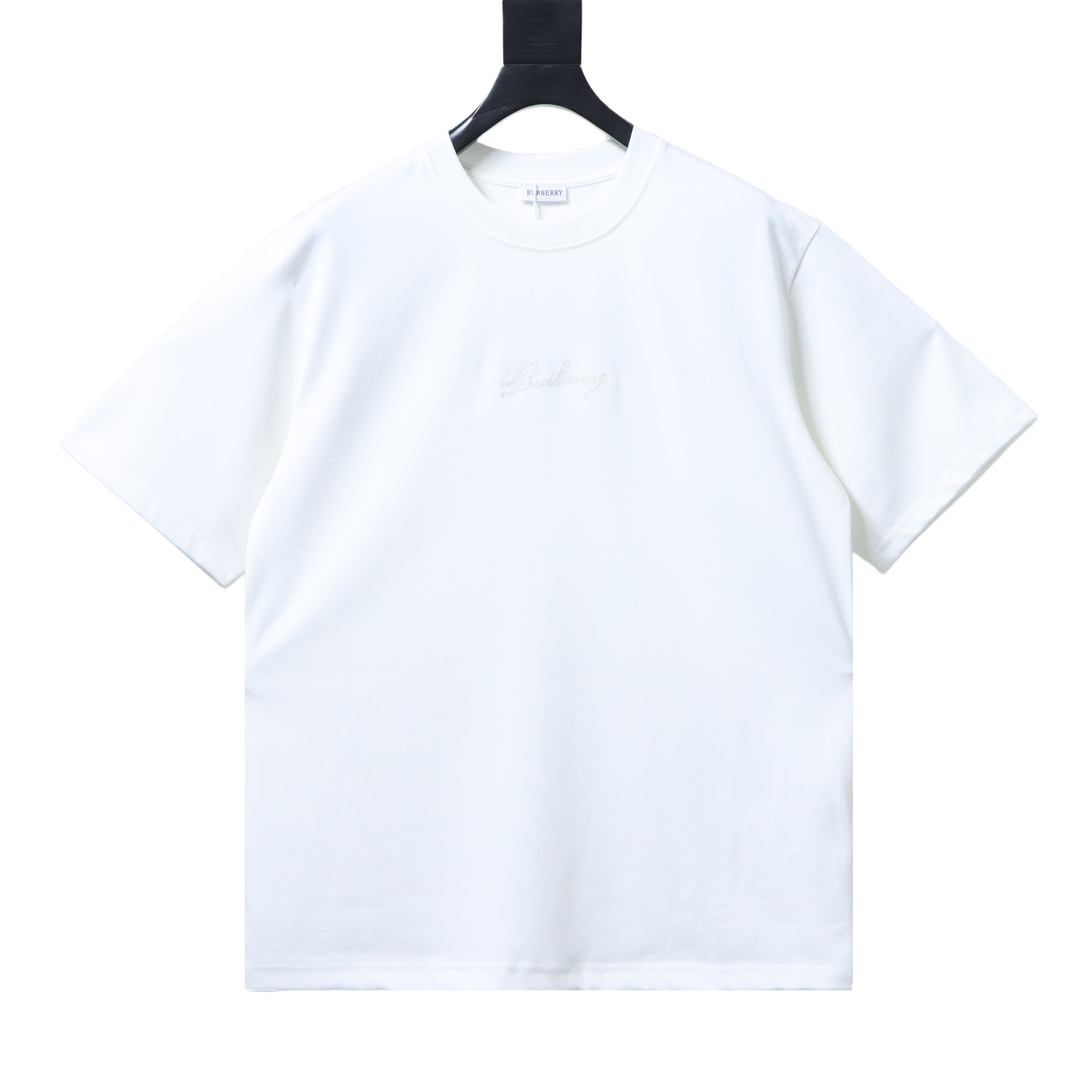Burberry Back Check Tape T-Shirt YL Black/White