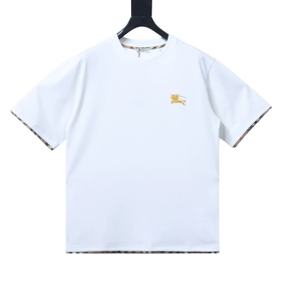 Burberry Check Edge Horse T-shirt YL Black/White 02