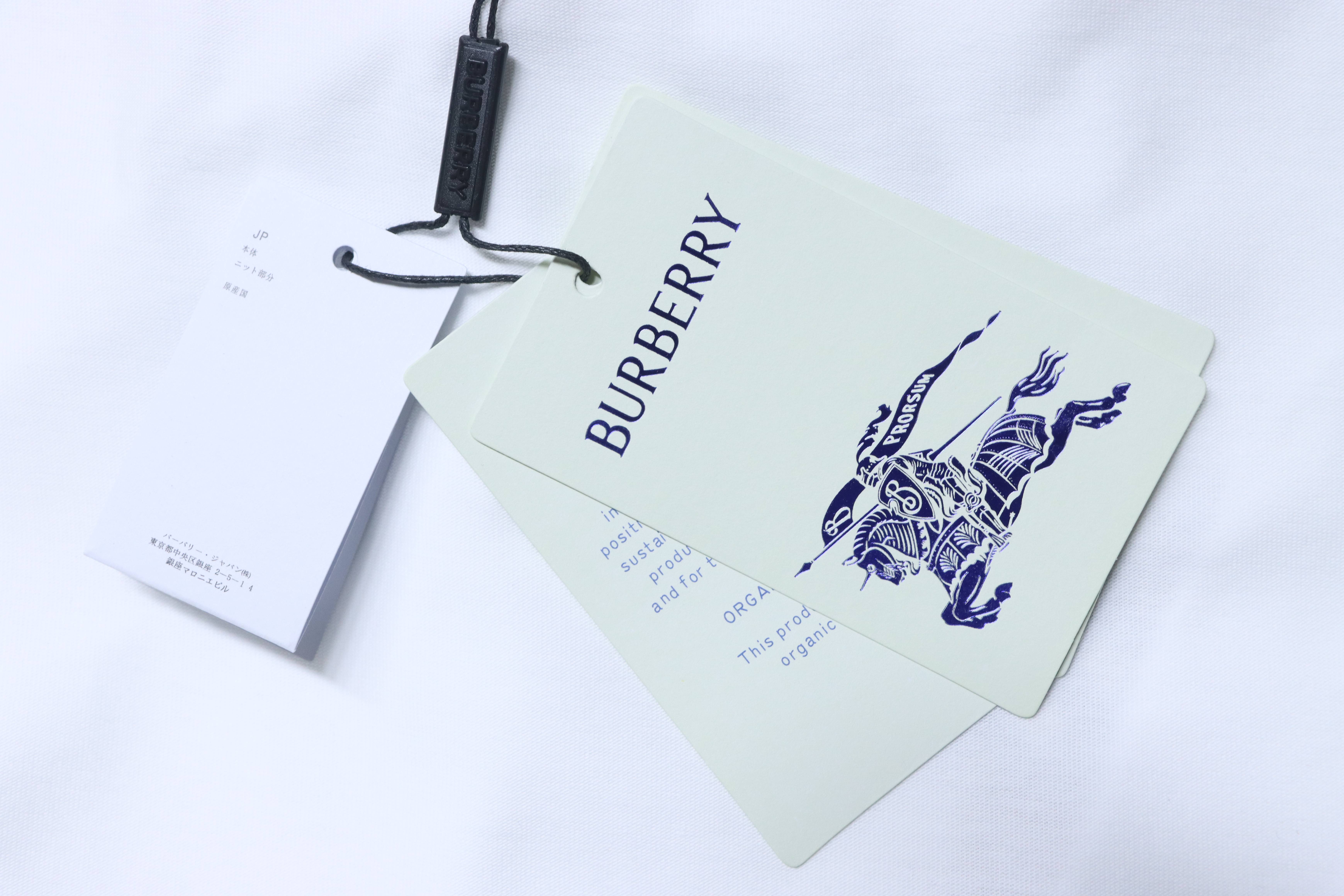 Burberry Flap Check Pocket Equestrian T-Shirt YL Black/White