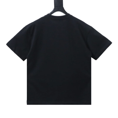 Fendi 25ss Fendilicious Pizza Pattern Embroidered T-Shirt YL Black 02