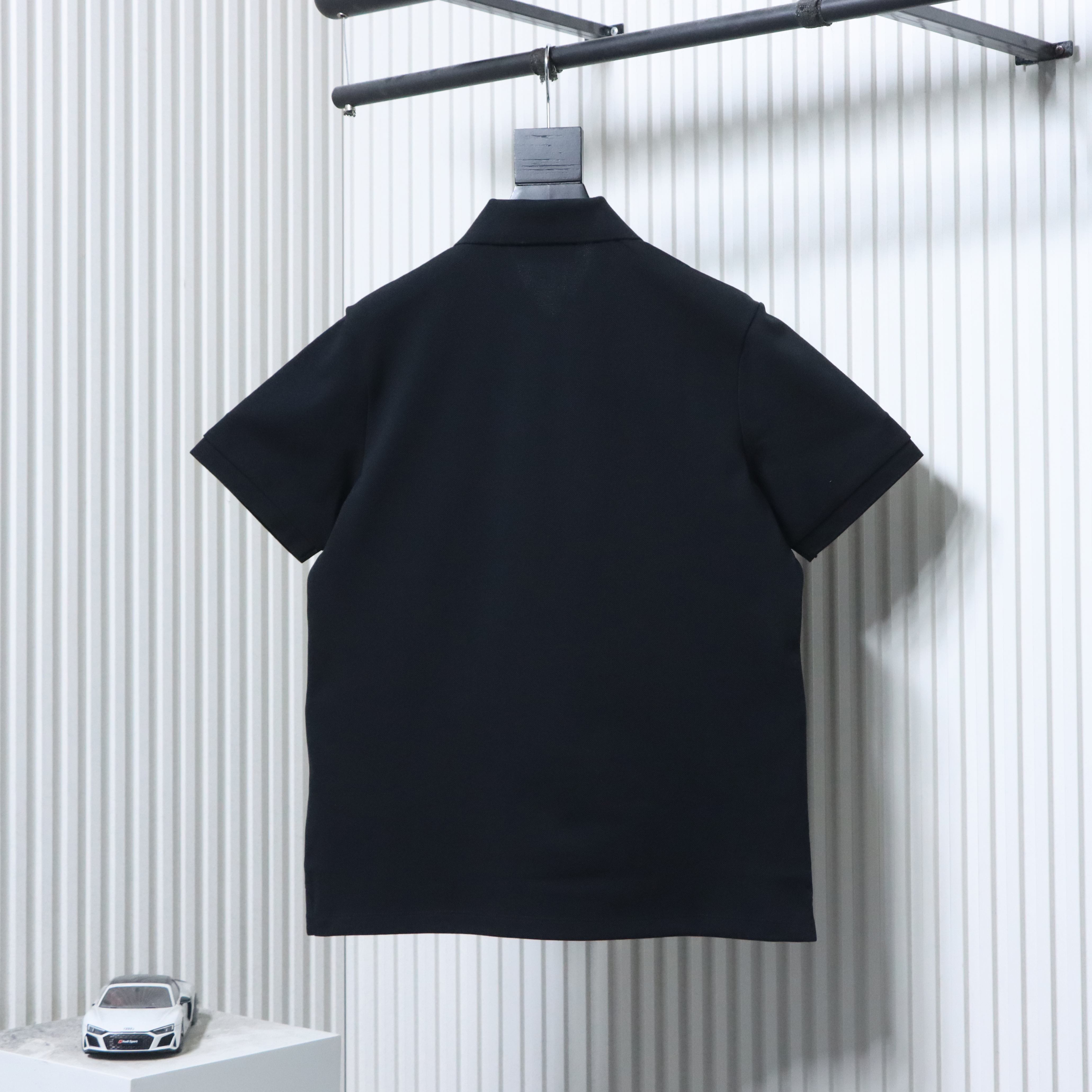 Fendi 26SS Double F Metal Logo Polo Shirt YL Black