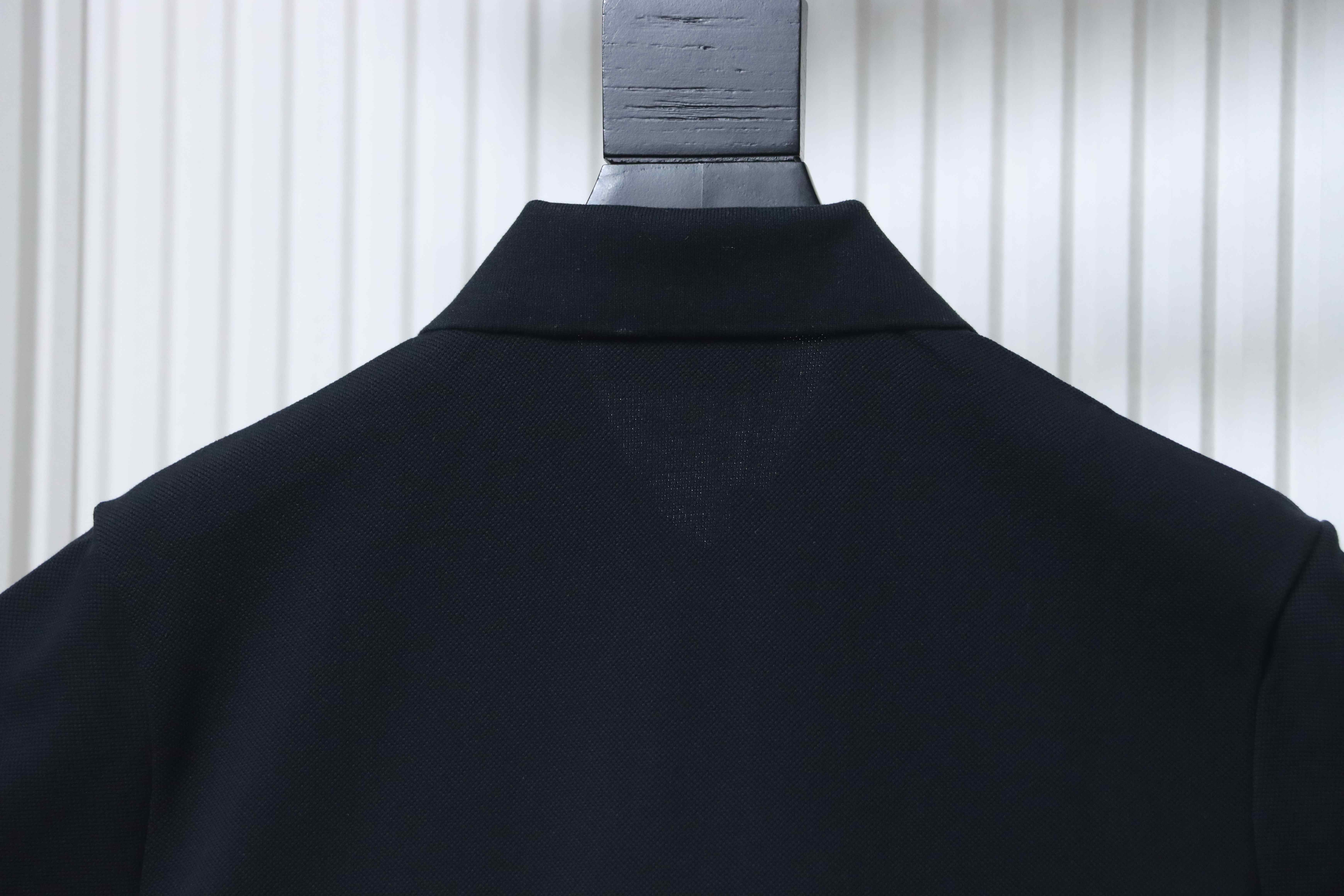 Fendi 26SS Double F Metal Logo Polo Shirt YL Black