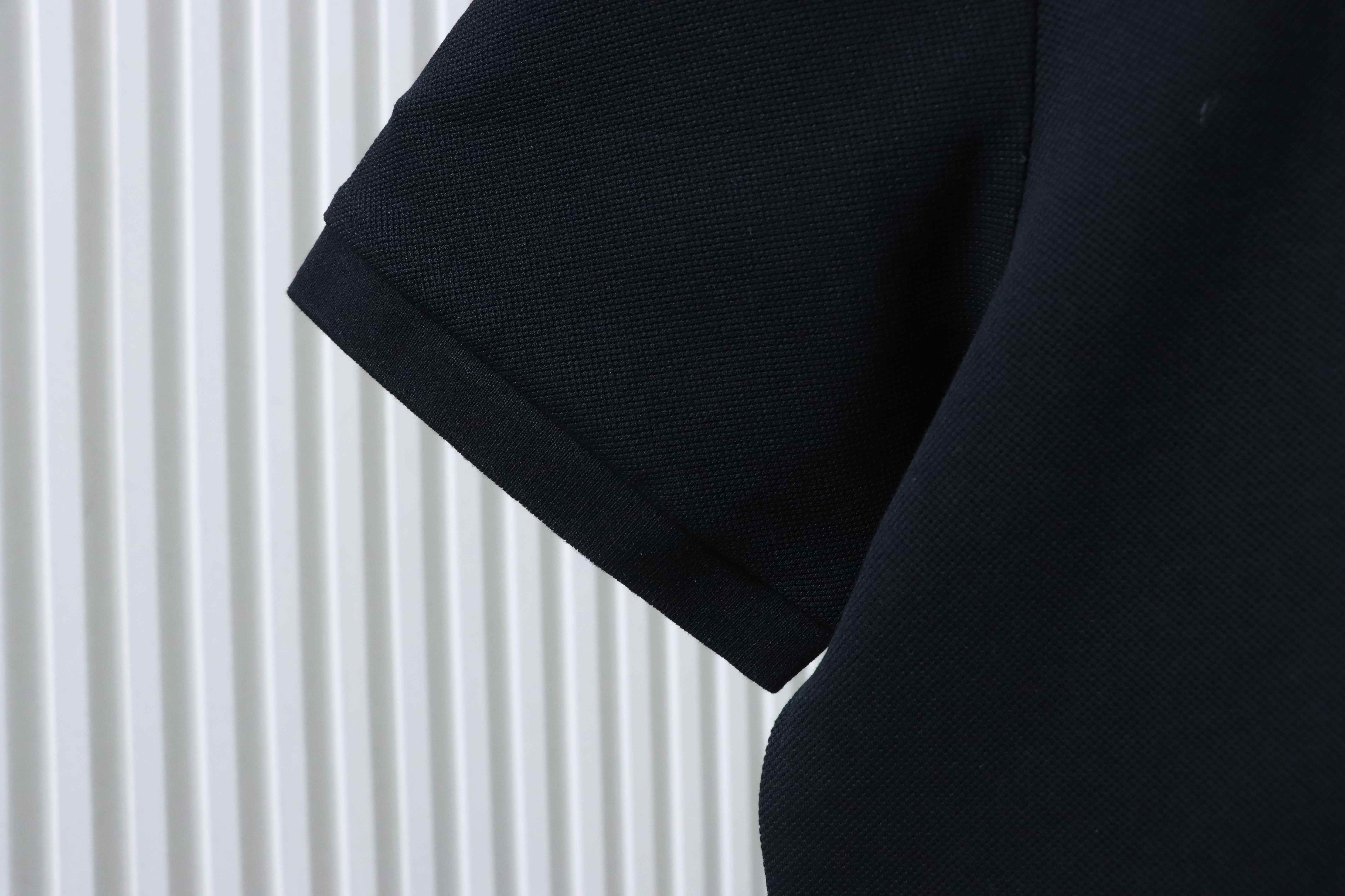 Fendi 26SS Double F Metal Logo Polo Shirt YL Black