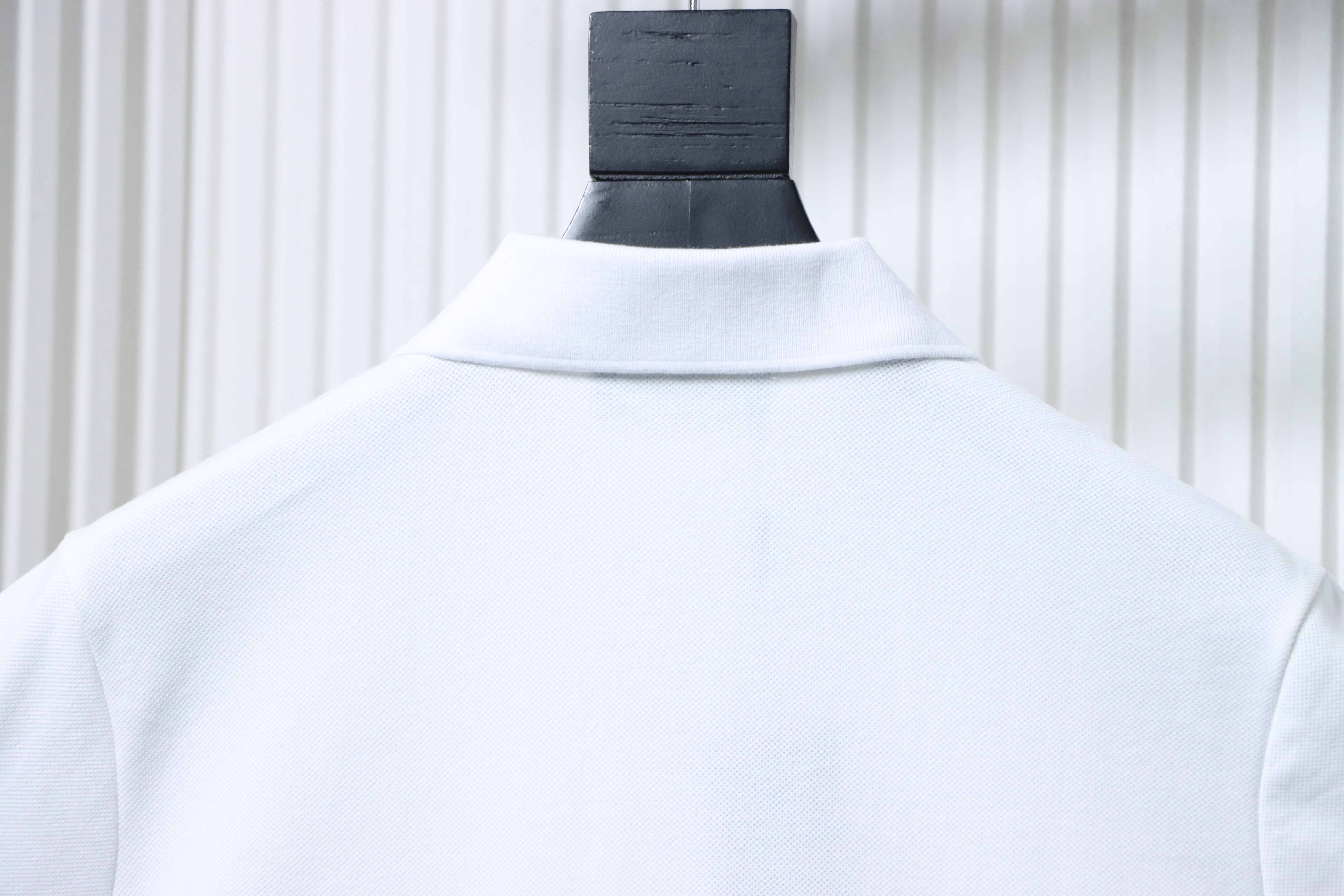 Fendi 26SS Double F Metal Logo Polo Shirt YL White