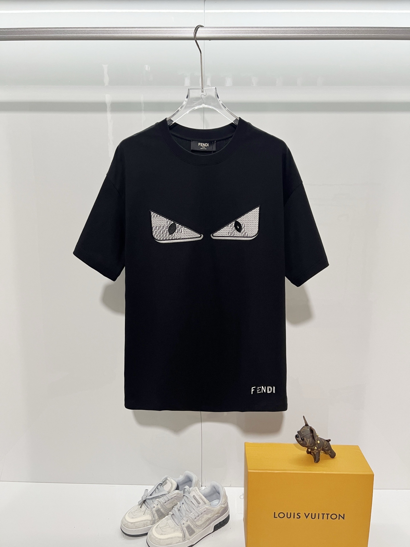 Fendi Big Eyes T-shirt YL Black/White