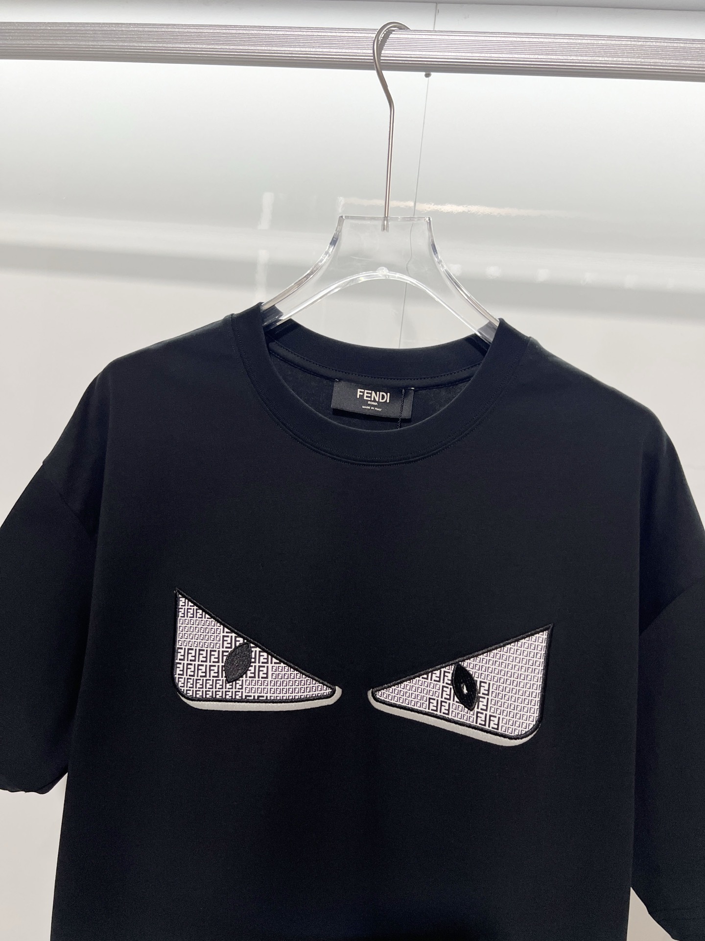 Fendi Big Eyes T-shirt YL Black/White